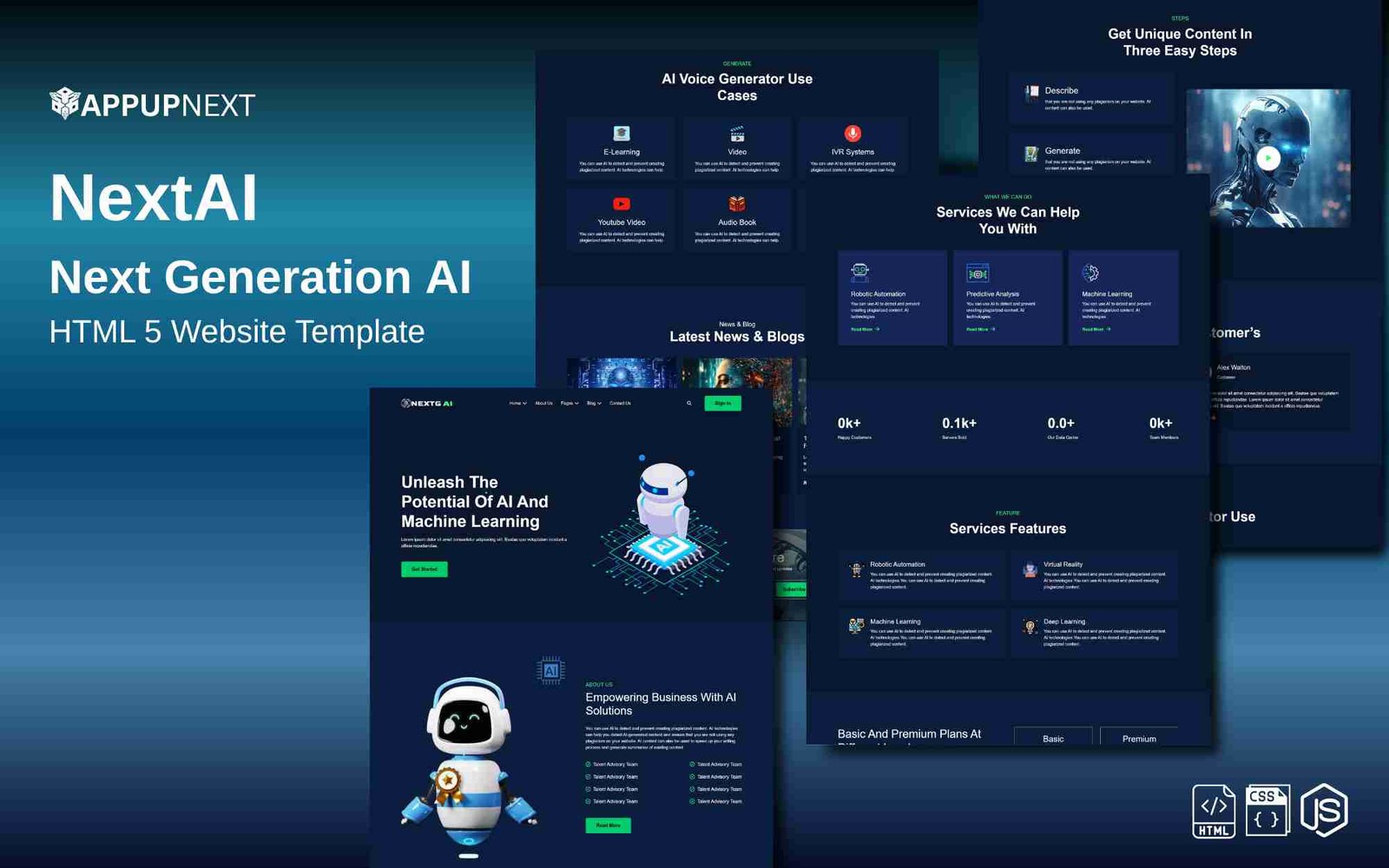 NextAI - Next Generation AI - HTML 5 Website Template - v1