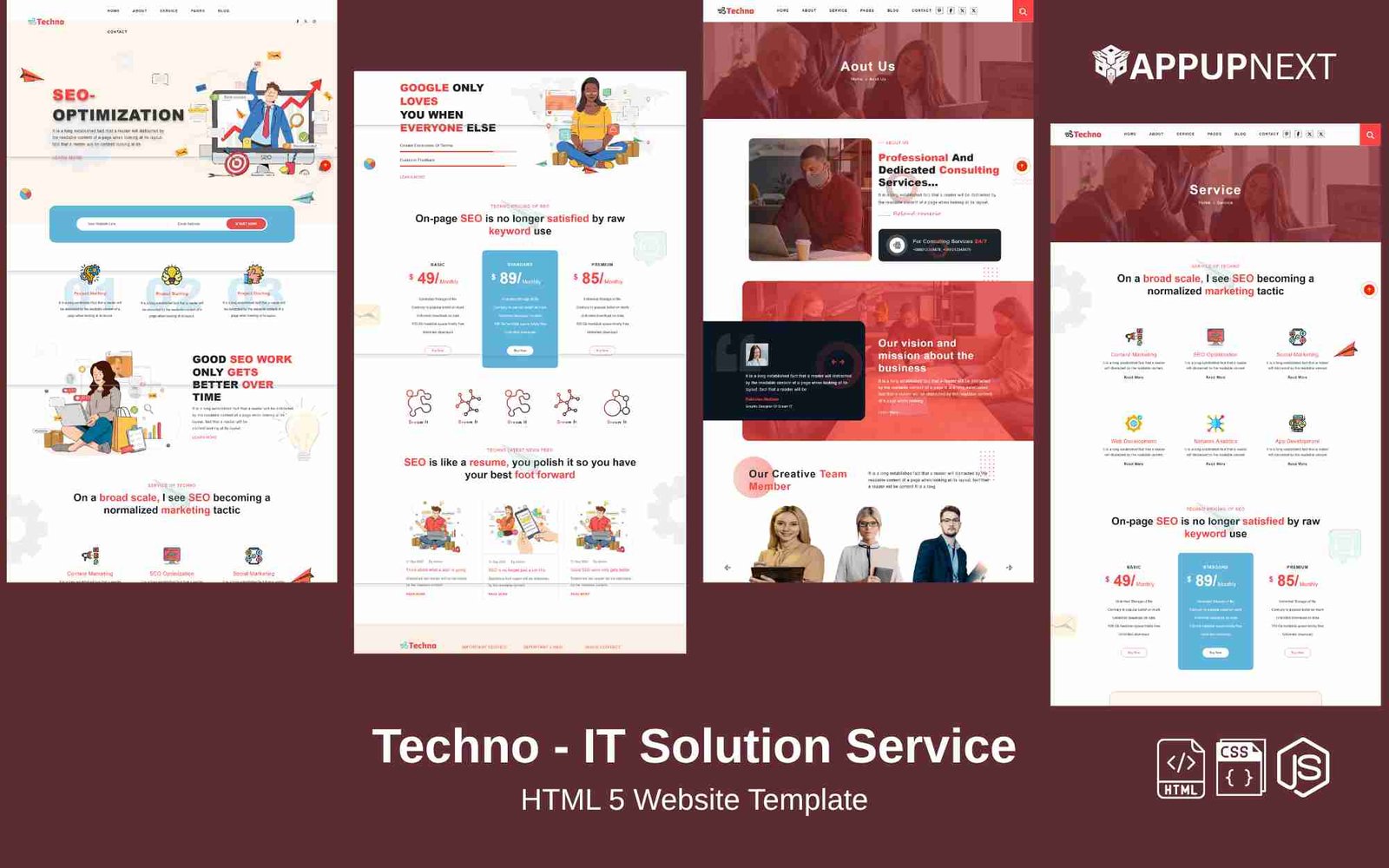 Techno - IT Solution Service - HTML 5 Website Template - v1