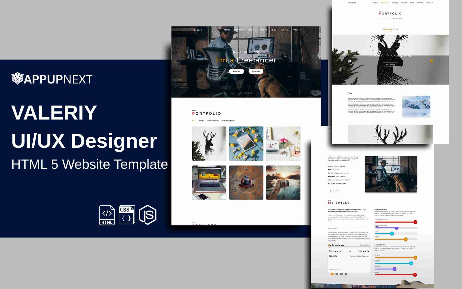 VALERIY - UI/UX Designer - HTML 5 Website Template - v4