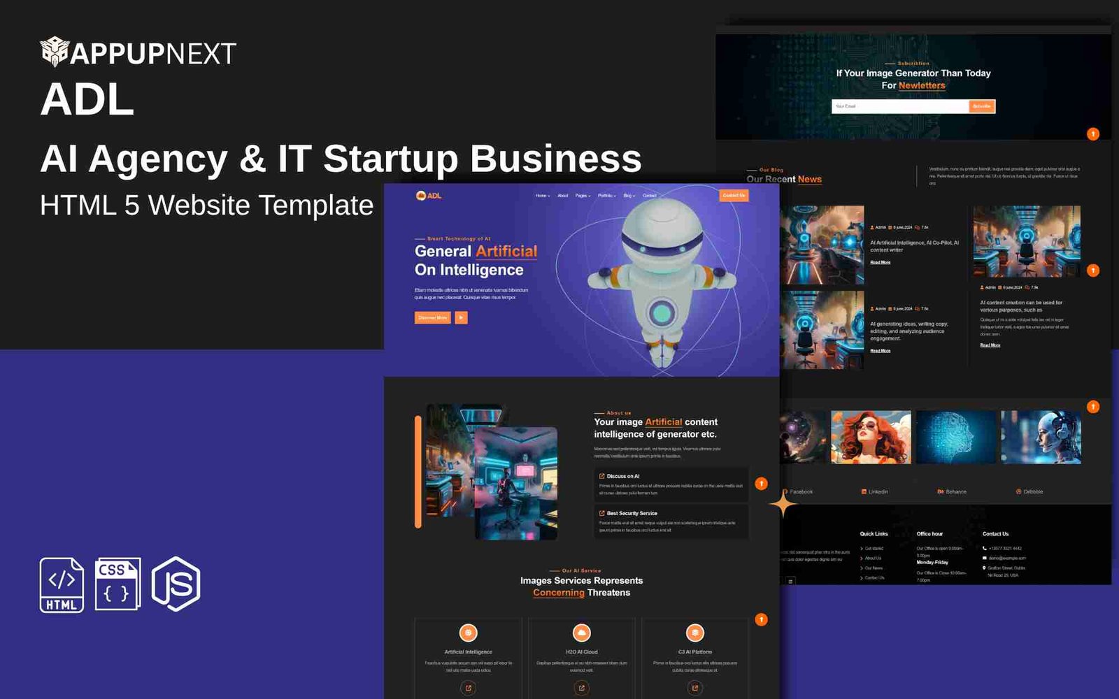 ADL -  AI Agency & IT Startup Business - HTML 5 Website Template