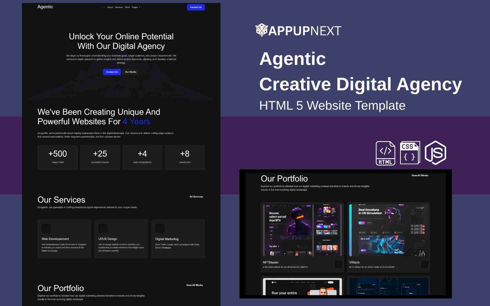Agentic - Creative Digital Agency - HTML 5 Website Template
