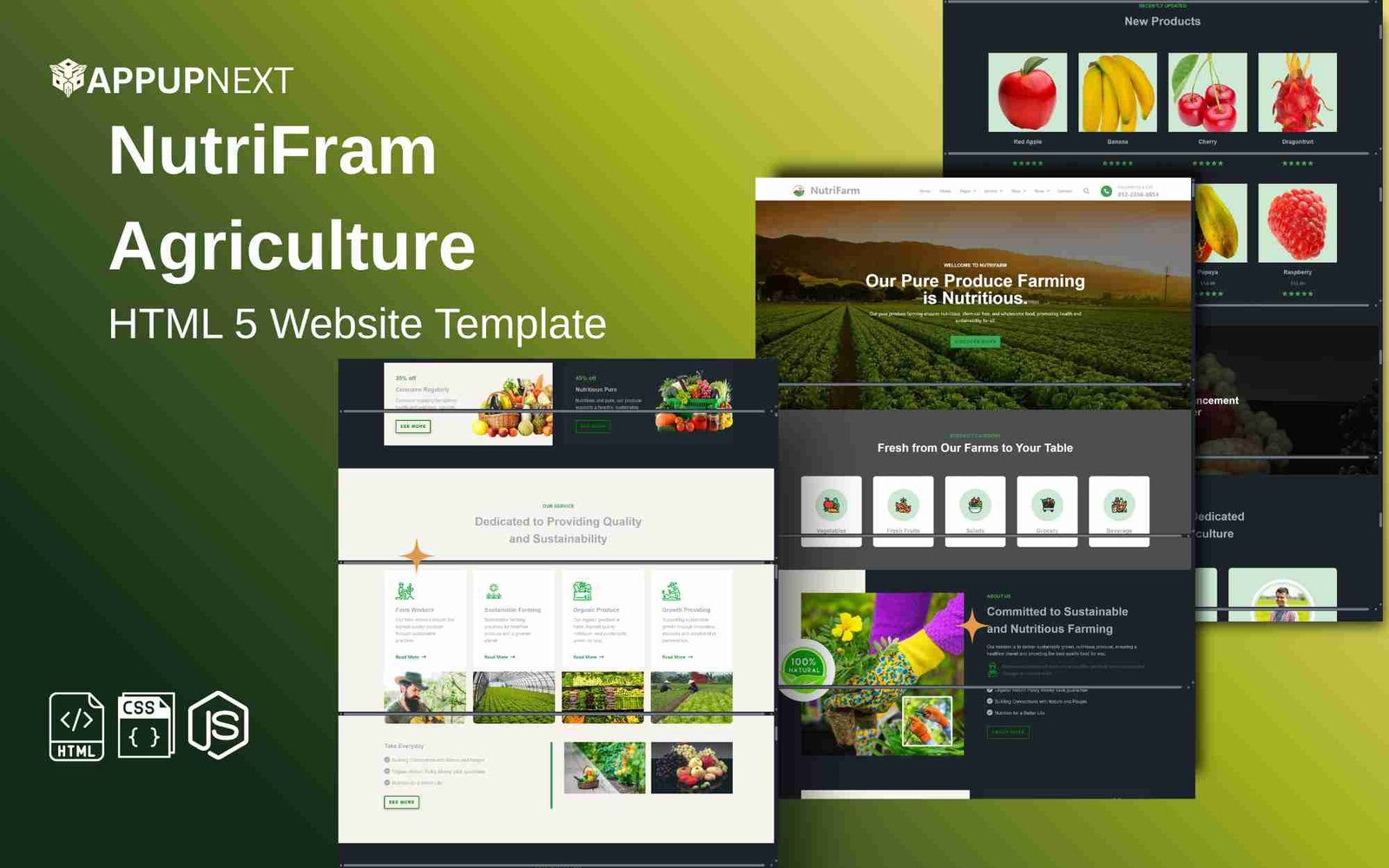NutriFram - Agriculture - HTML 5 Website Template