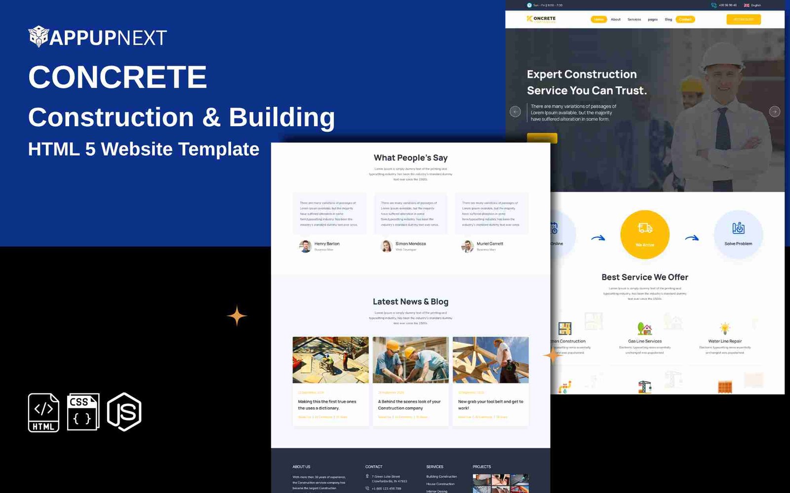 CONCRETE - Construction & Building - HTML 5 Website Template - v2