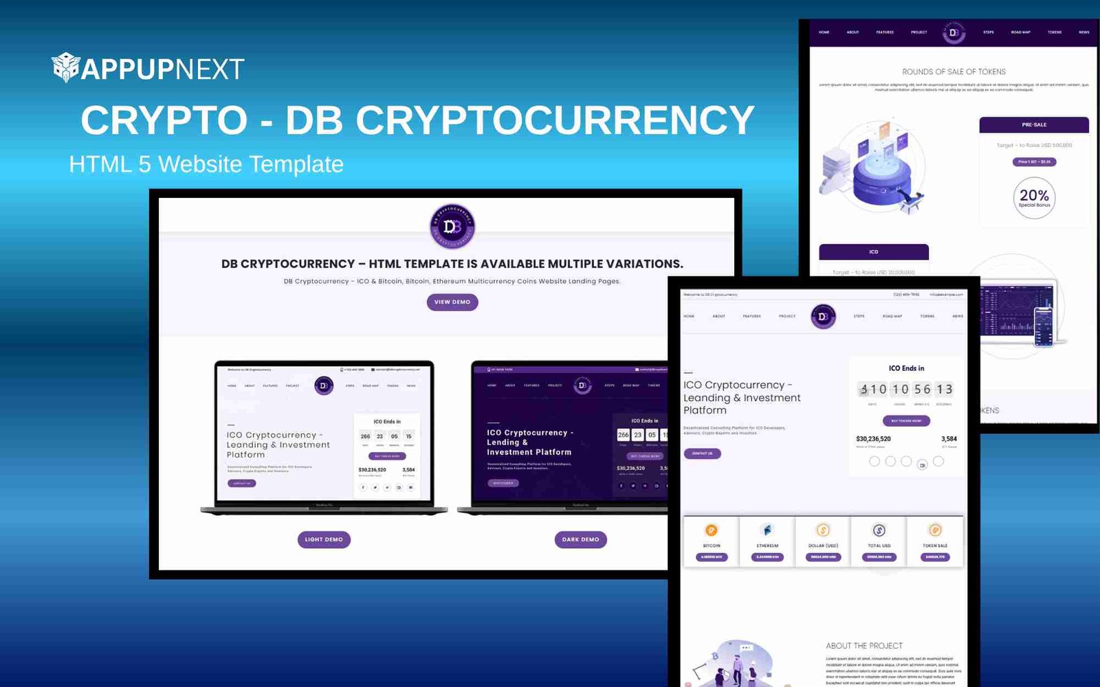 CRYPTO - DB Cryptocurrency - HTML 5 Website Template