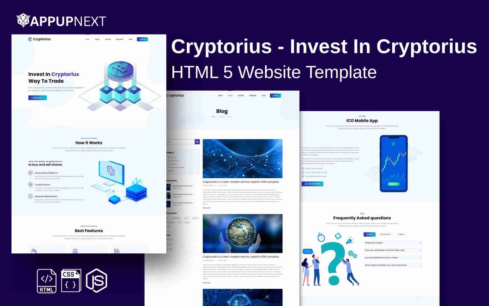 Cryptorius - Invest In Cryptorius - HTML 5 Website Template - v2
