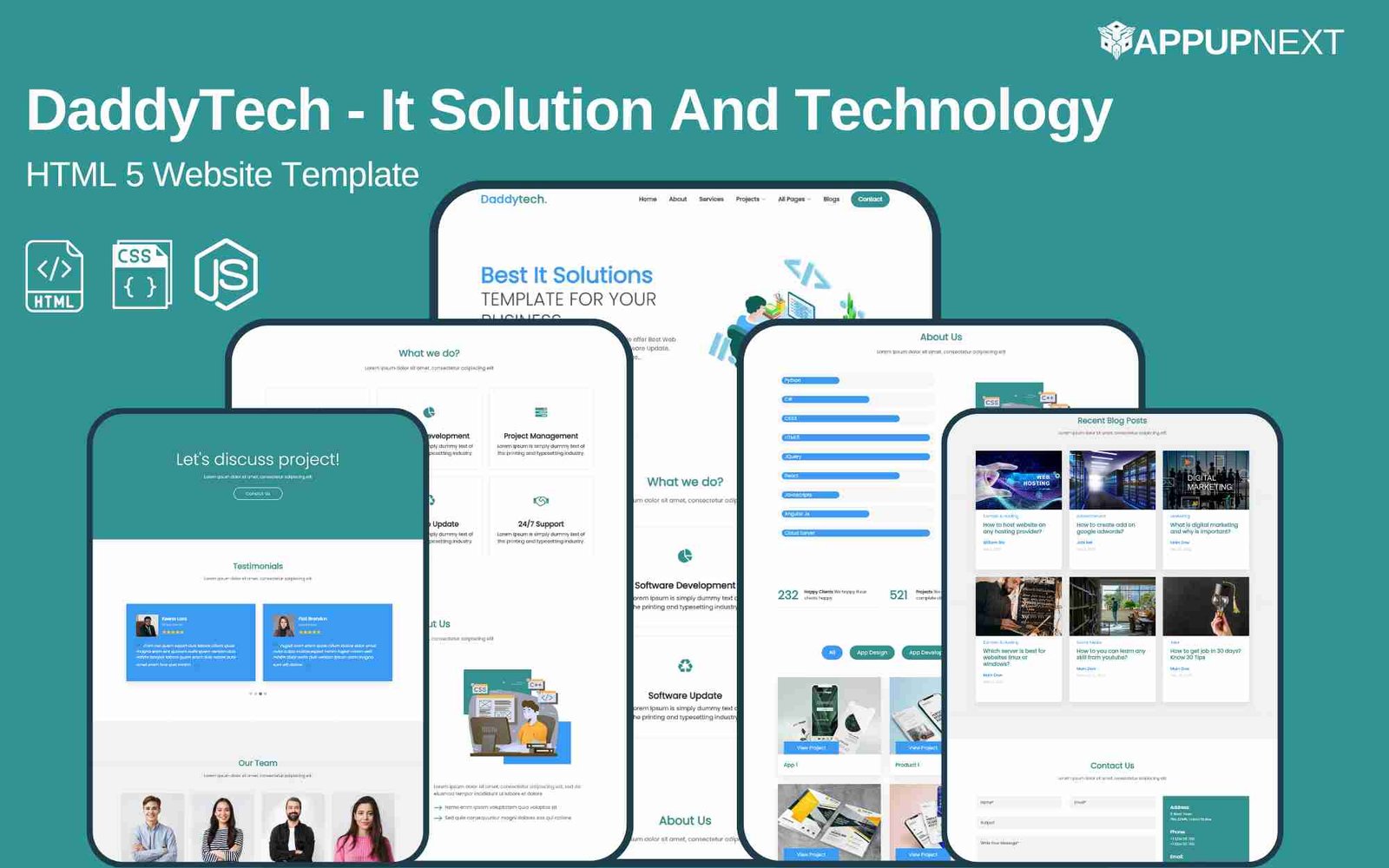 DaddyTech - It Solution And Technology - HTML 5 Website Template