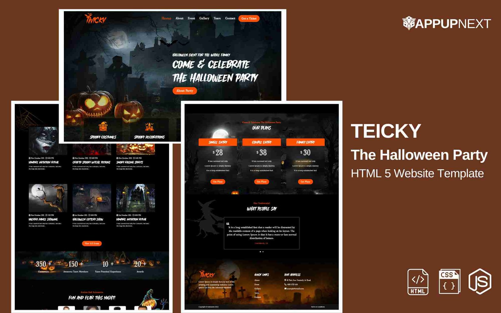 TEICKY - The Halloween Party - HTML 5 Website Template