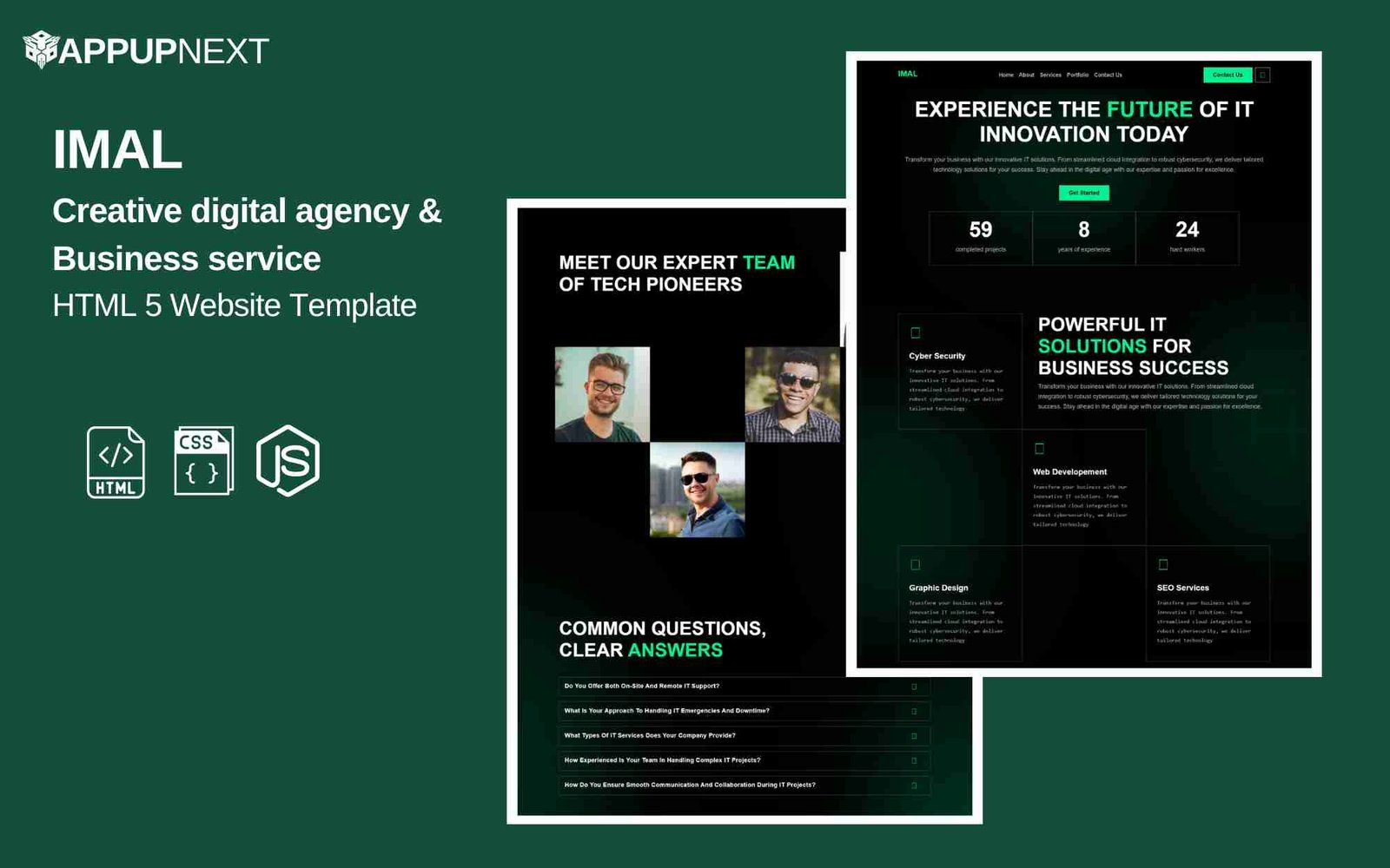 IMAL - Creative digital agency & Business service - HTML 5 Website Template