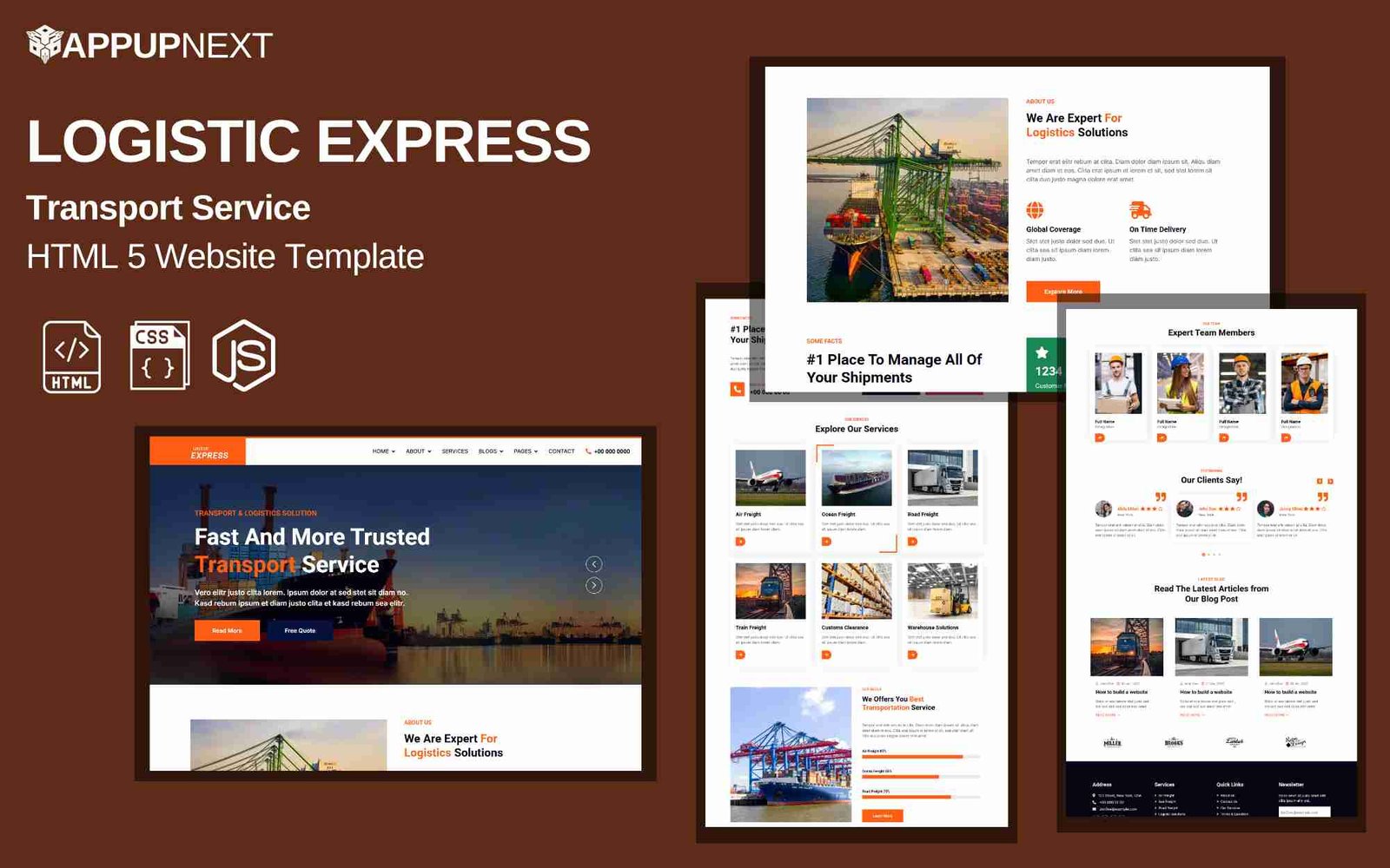 LOGISTIC EXPRESS - Transport Service - HTML 5 Website Template - v1