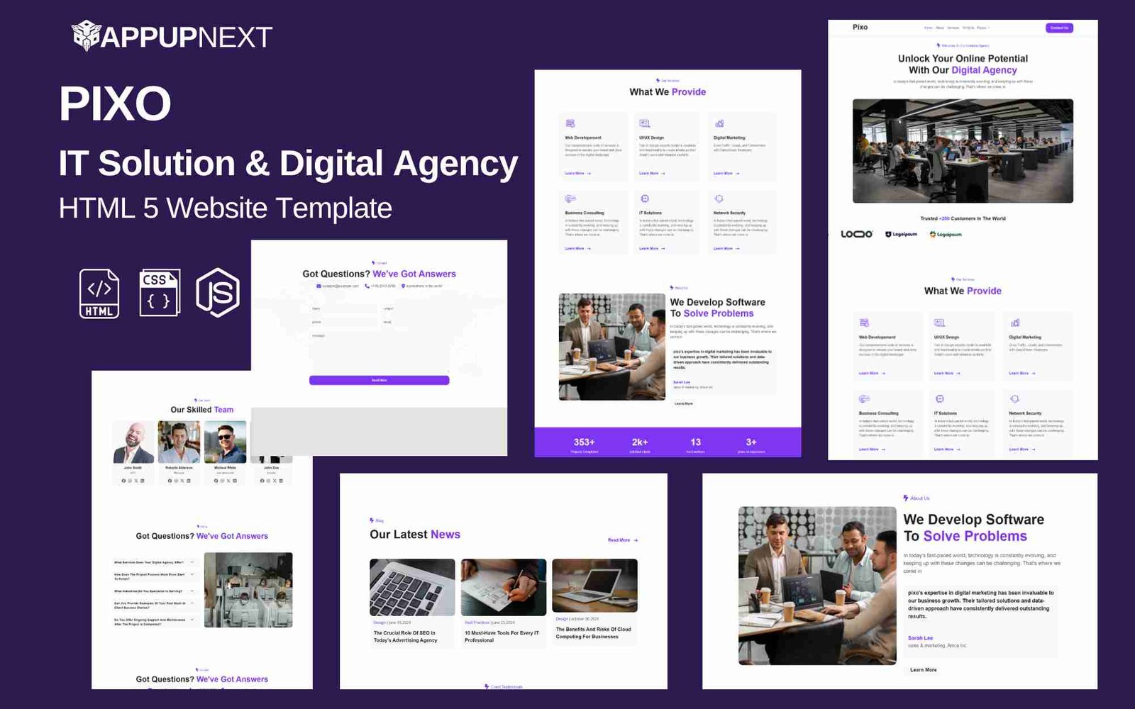 PIXO - IT Solution & Digital Agency - HTML 5 Website Template
