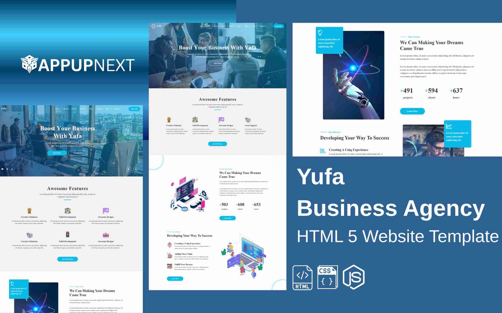 Yufa  - Business Agency - HTML 5 Website Template - v3