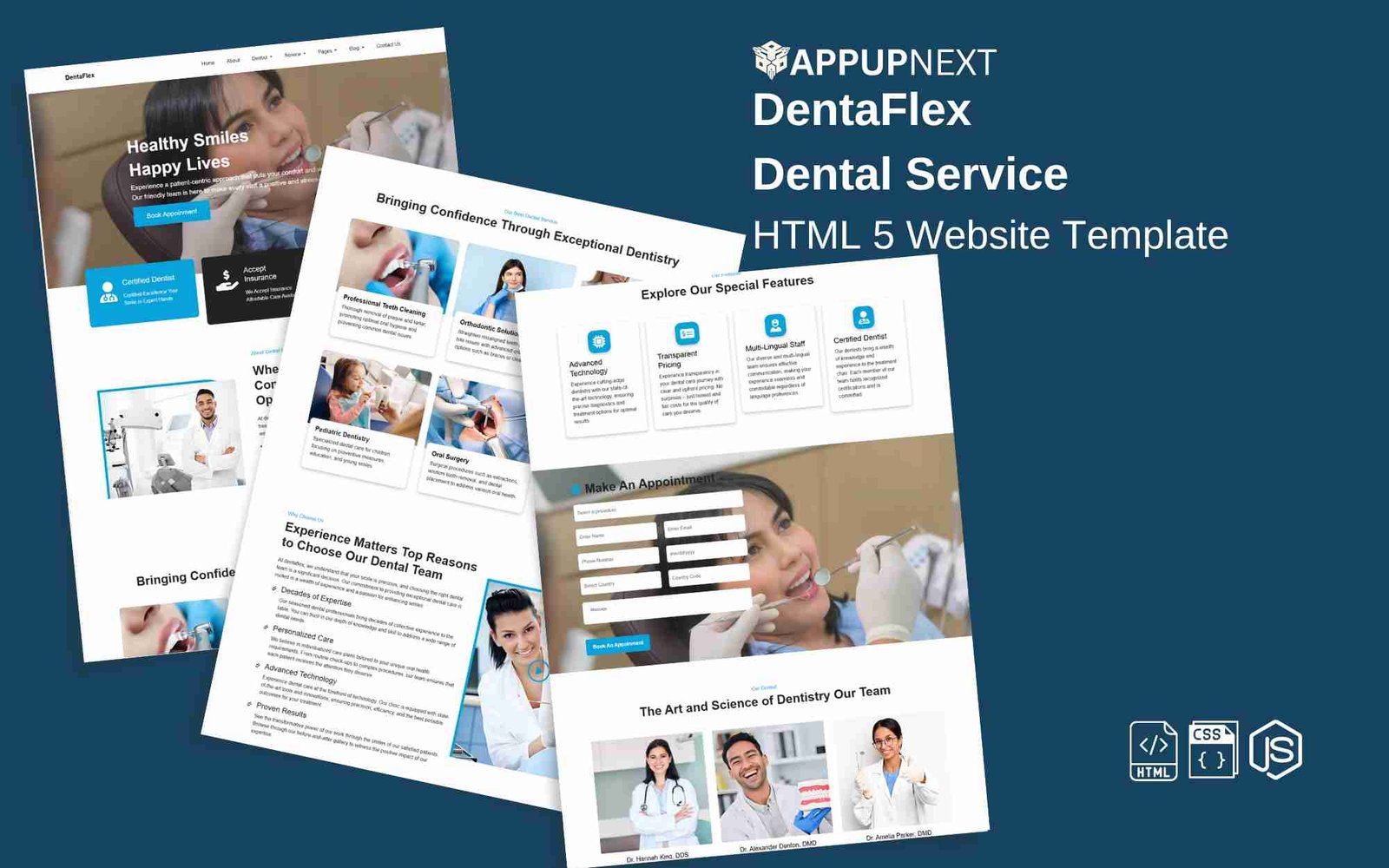 DentaFlex - Dental Service - HTML 5 Website Template