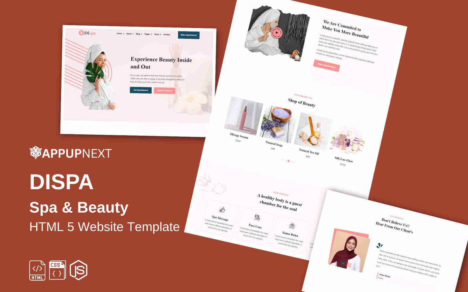 DISPA  - Spa & Beauty - HTML 5 Website Template - v2