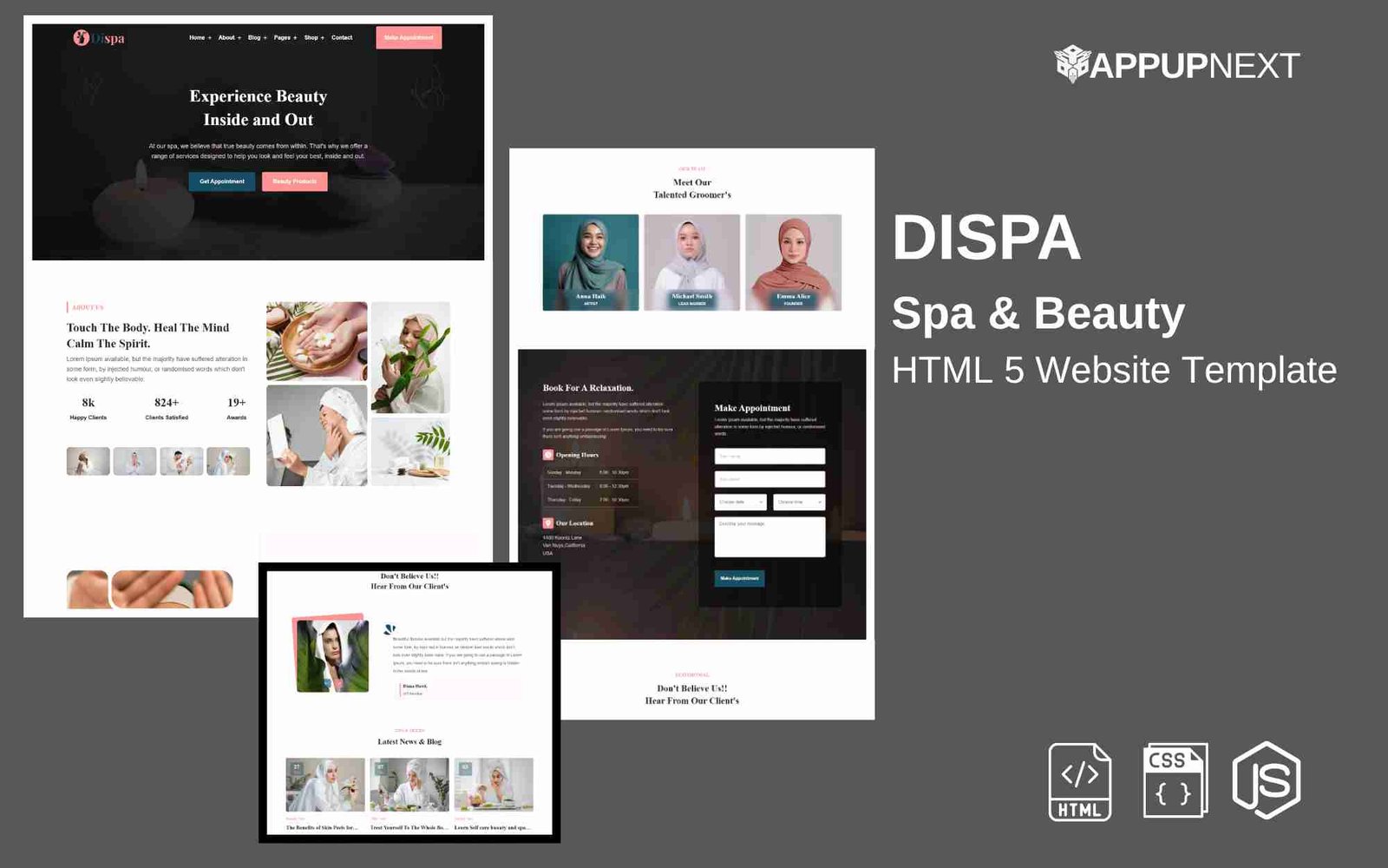 DISPA  - Spa & Beauty - HTML 5 Website Template - v3
