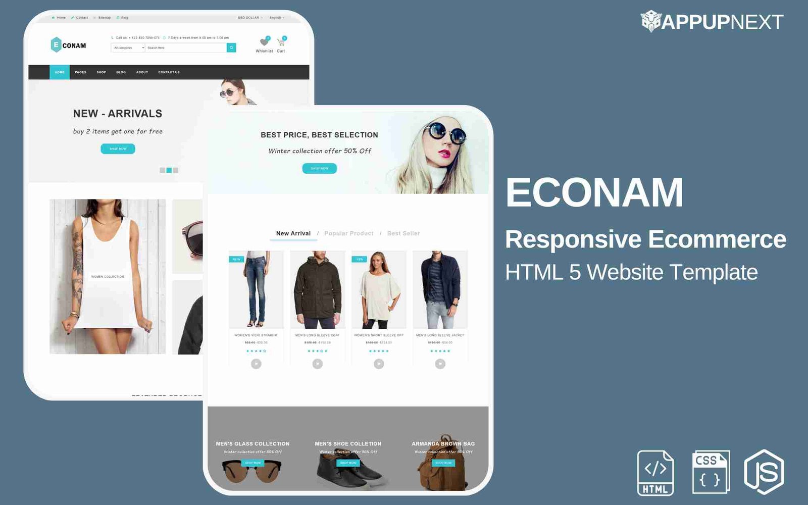 ECONAM - Responsive Ecommerce - HTML 5 Website Template - v1