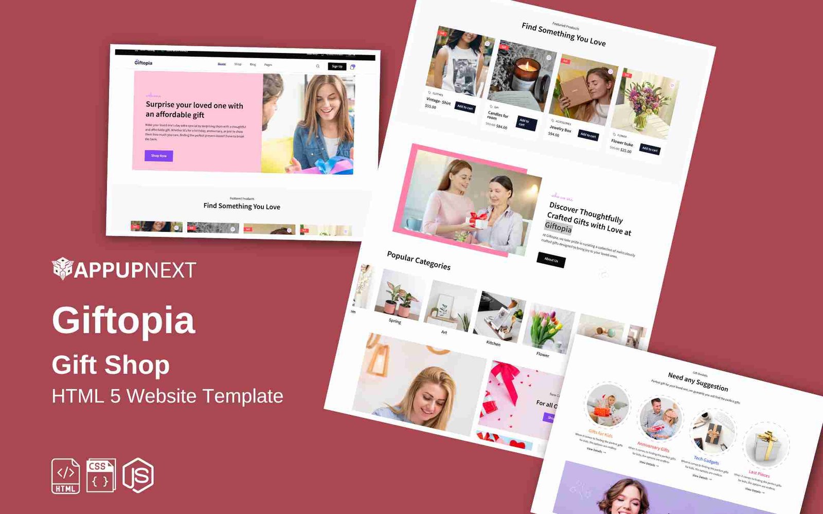 Giftopia - Gift Shop - HTML 5 Website Template - v1