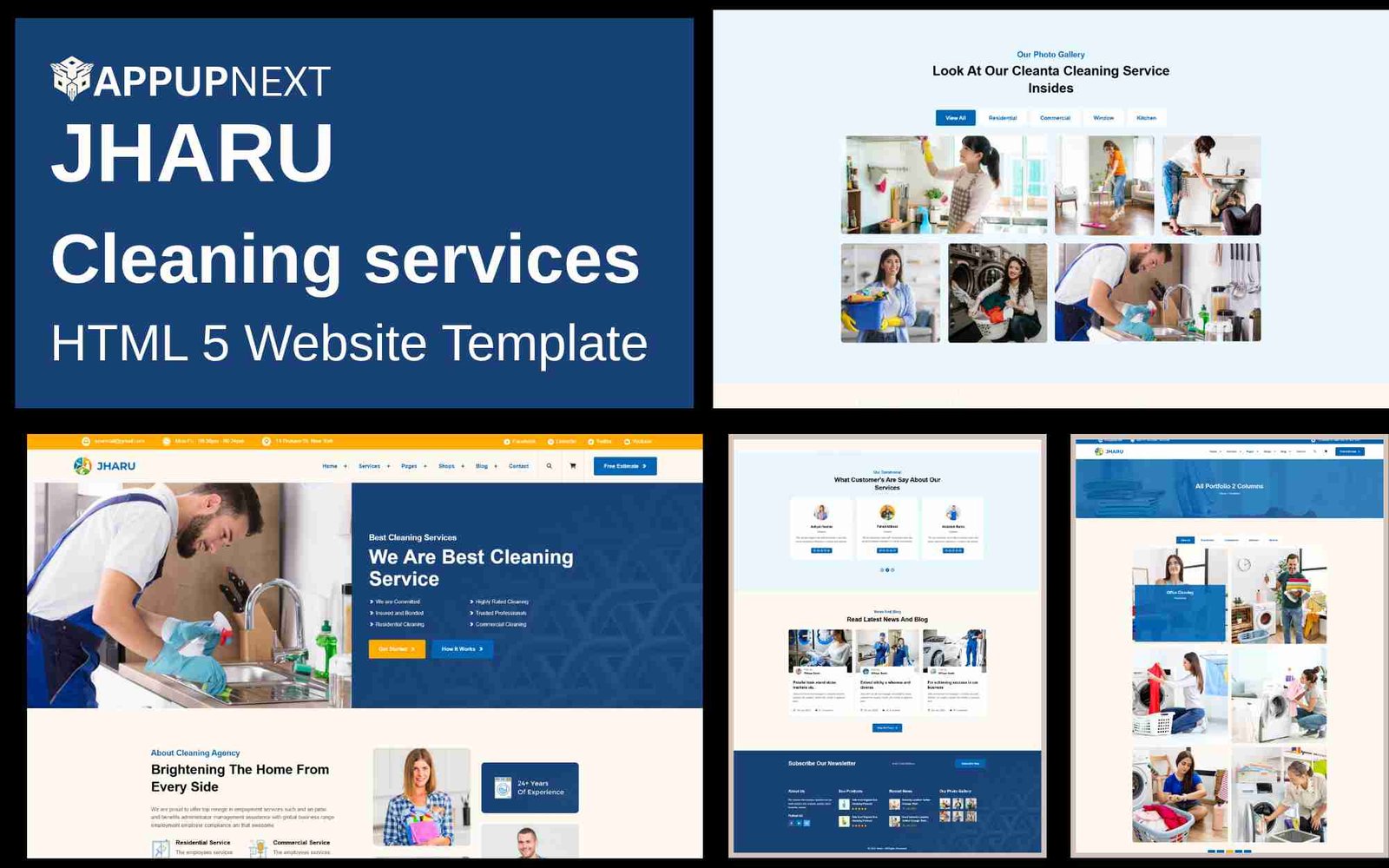 JHARU - Cleaning services - HTML 5 Website Template - v3