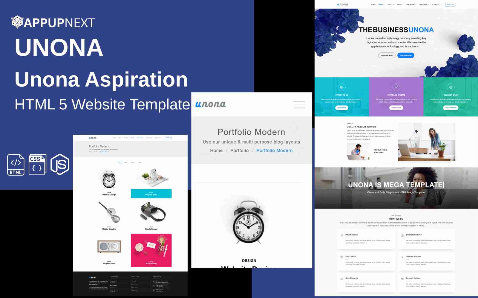 UNONA - Unona Aspiration - HTML 5 Website Template - v4