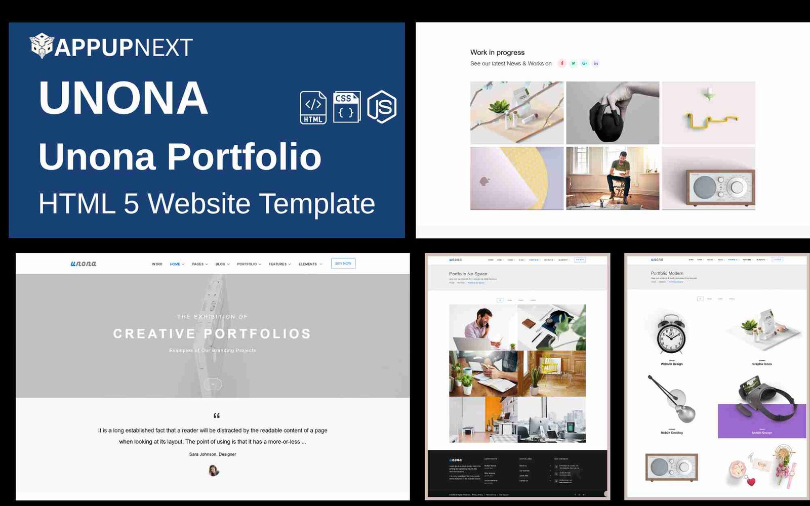 UNONA - Unona Portfolio - HTML 5 Website Template - v11