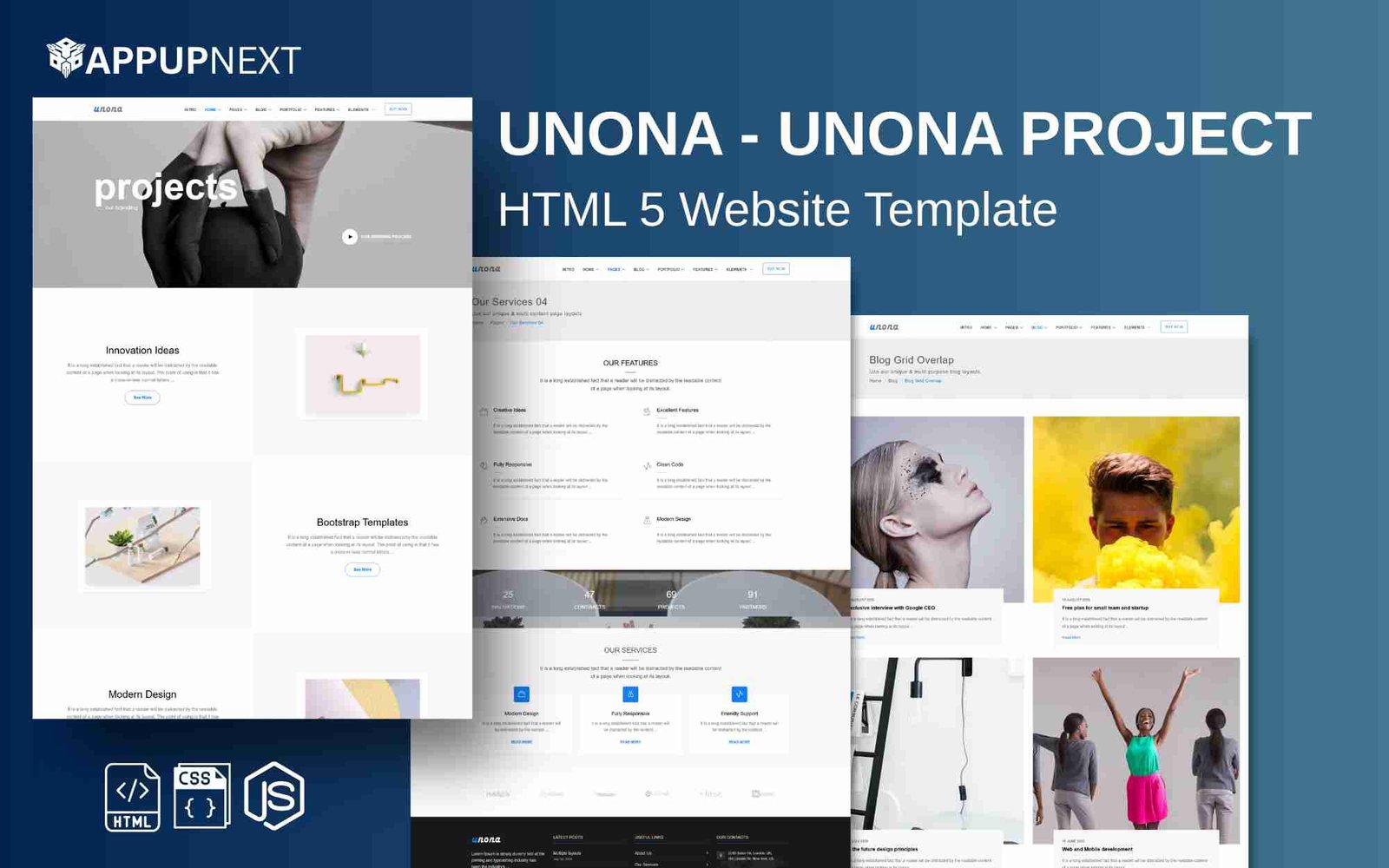 UNONA - Unona Project - HTML 5 Website Template - v12