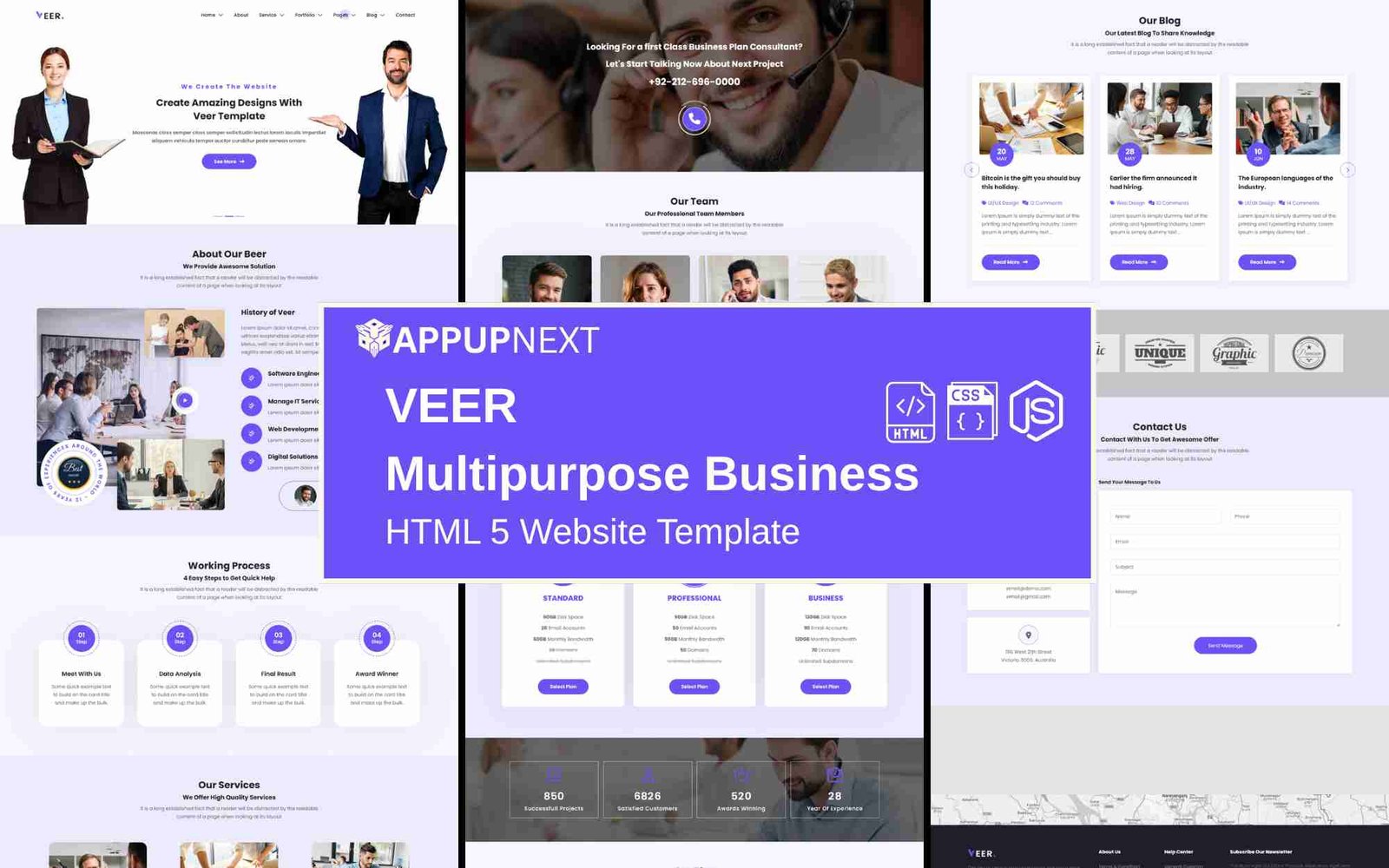 VEER - Multipurpose Business - HTML 5 Website Template