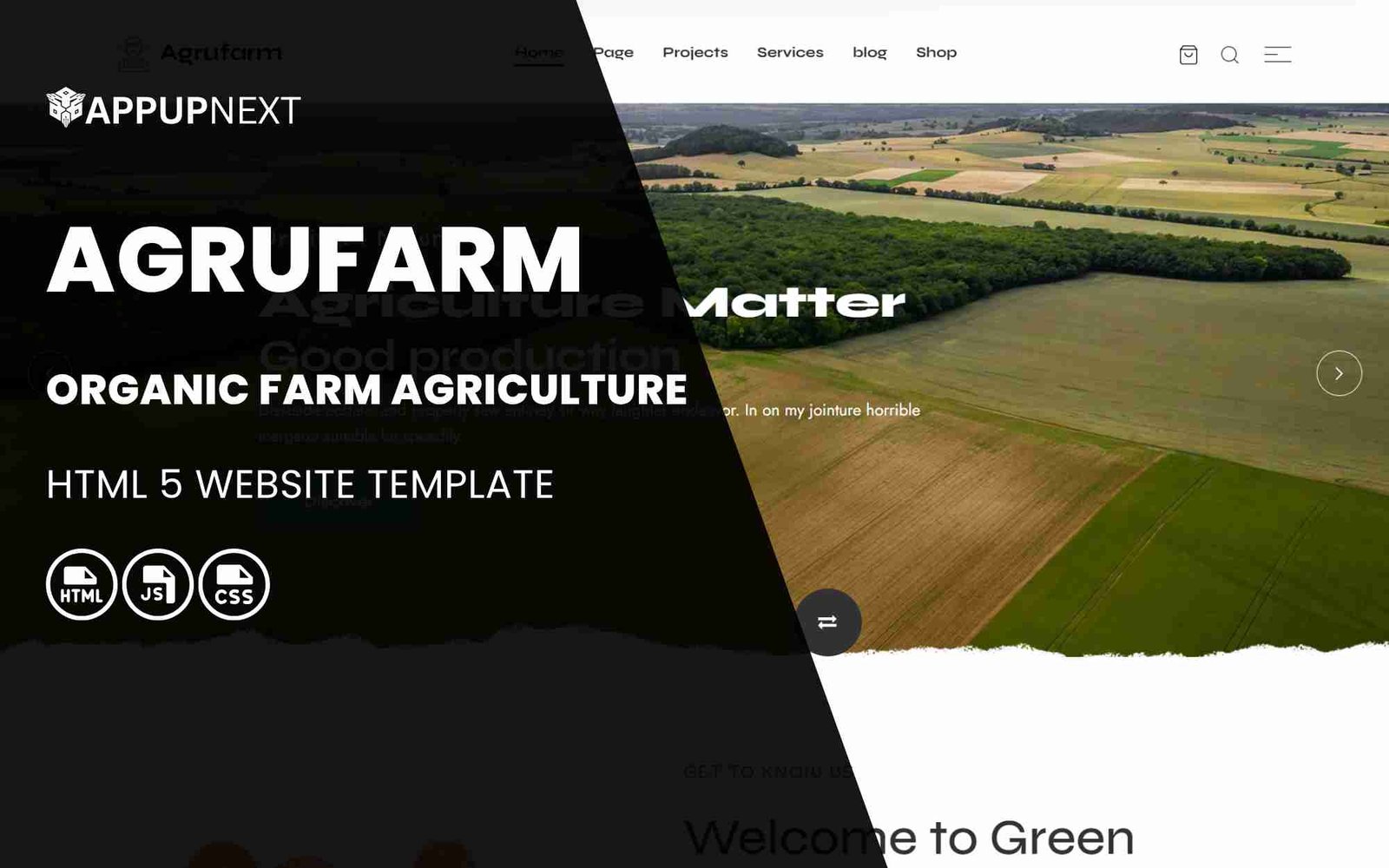 Agrufarm - Organic Farm Agriculture - HTML 5 Website Template