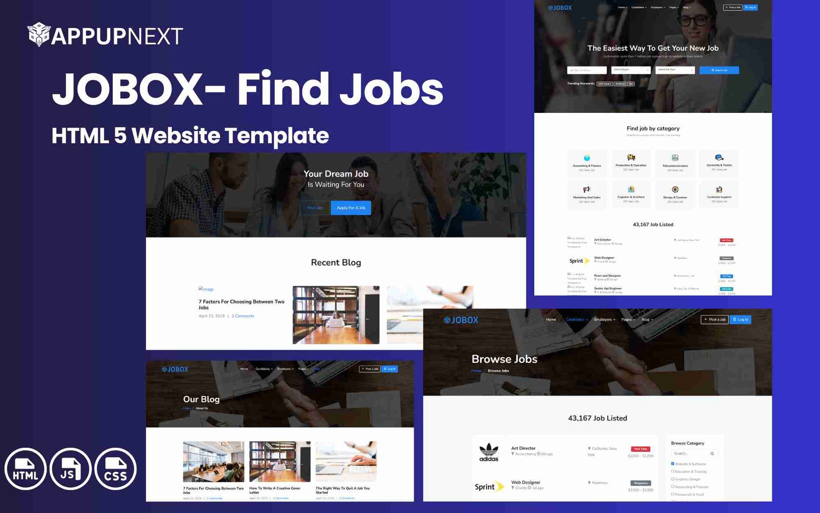 JOBOX- Find Jobs -  HTML 5 Website Template - v1