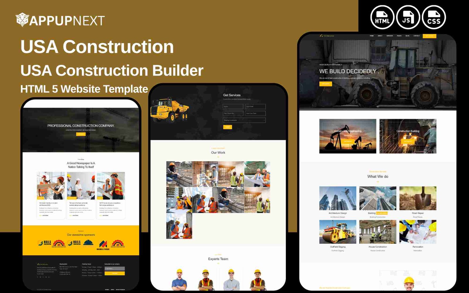 USA Constrution - USA Constrution Builder - HTML 5 Website Template