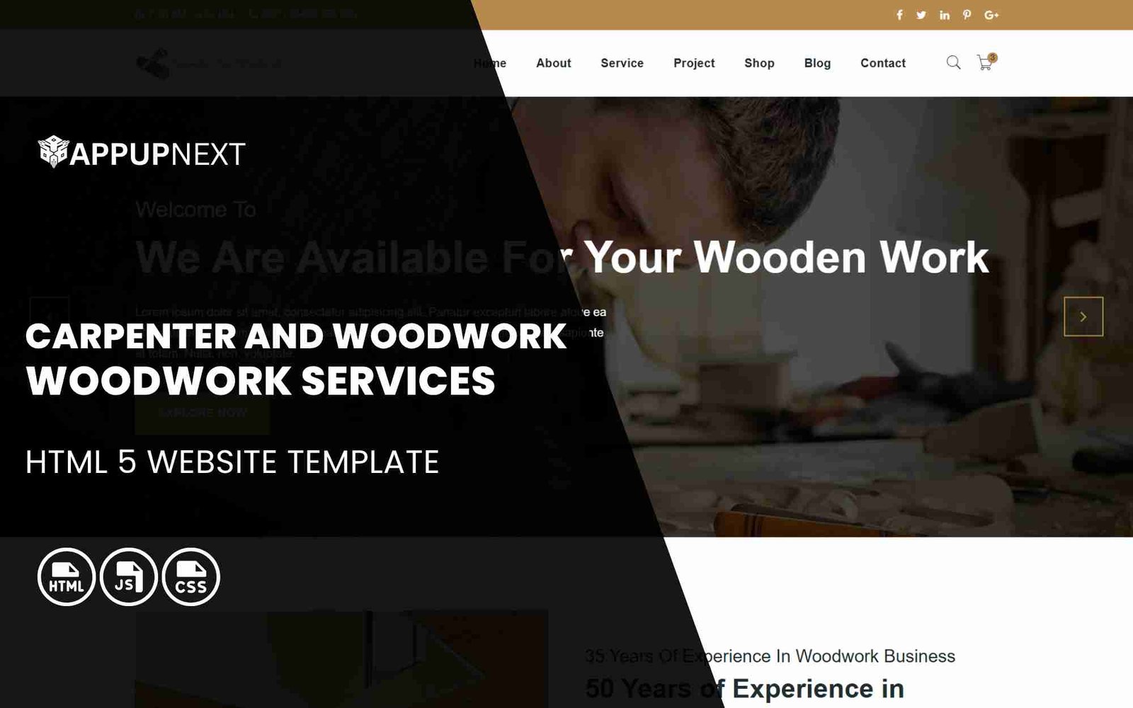 Carpenter And Woodwork - WOODWORK SERVICES - HTML 5 Website Template