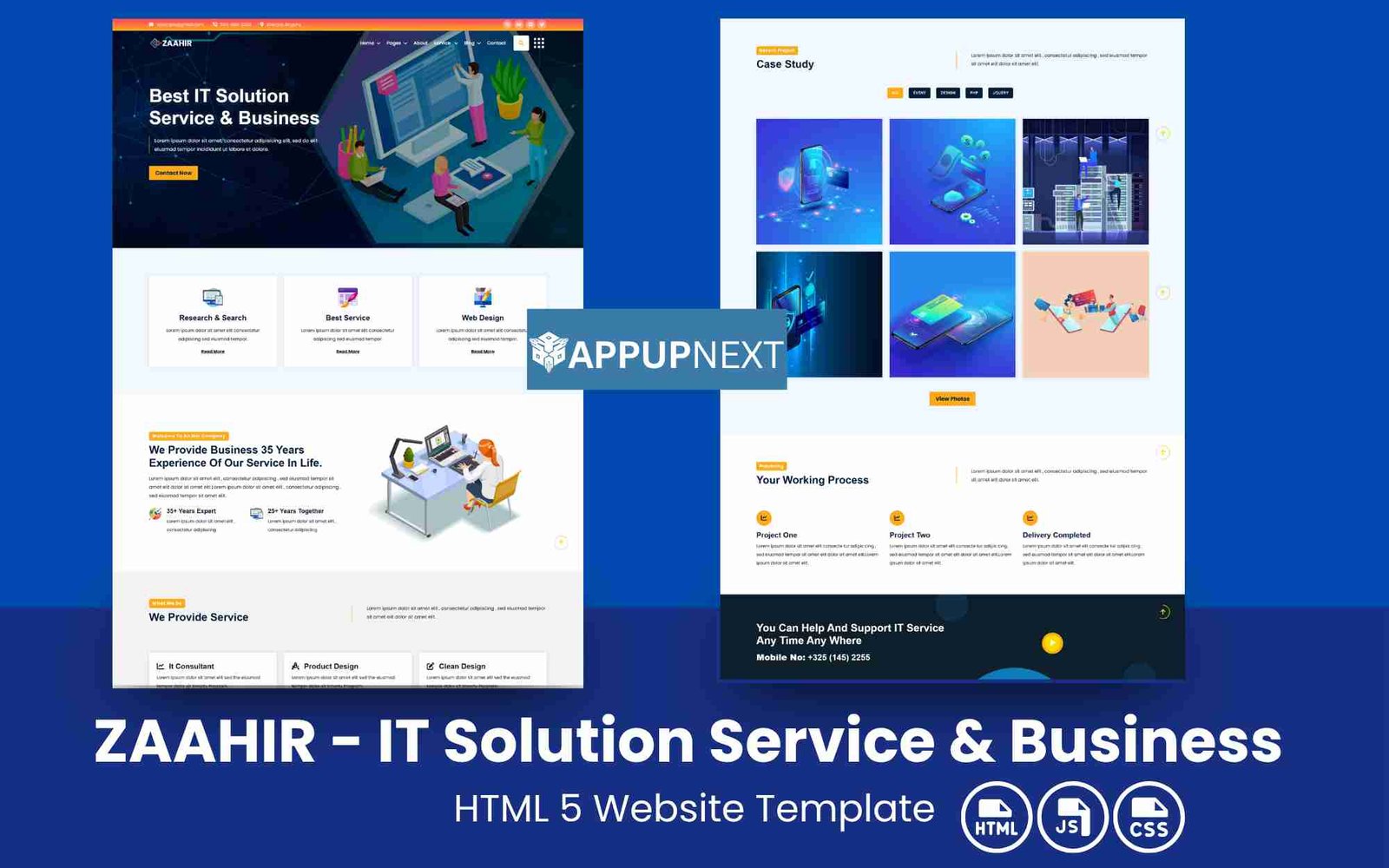 ZAAHIR - IT Solution Service & Business - HTML 5 Website Template - v1