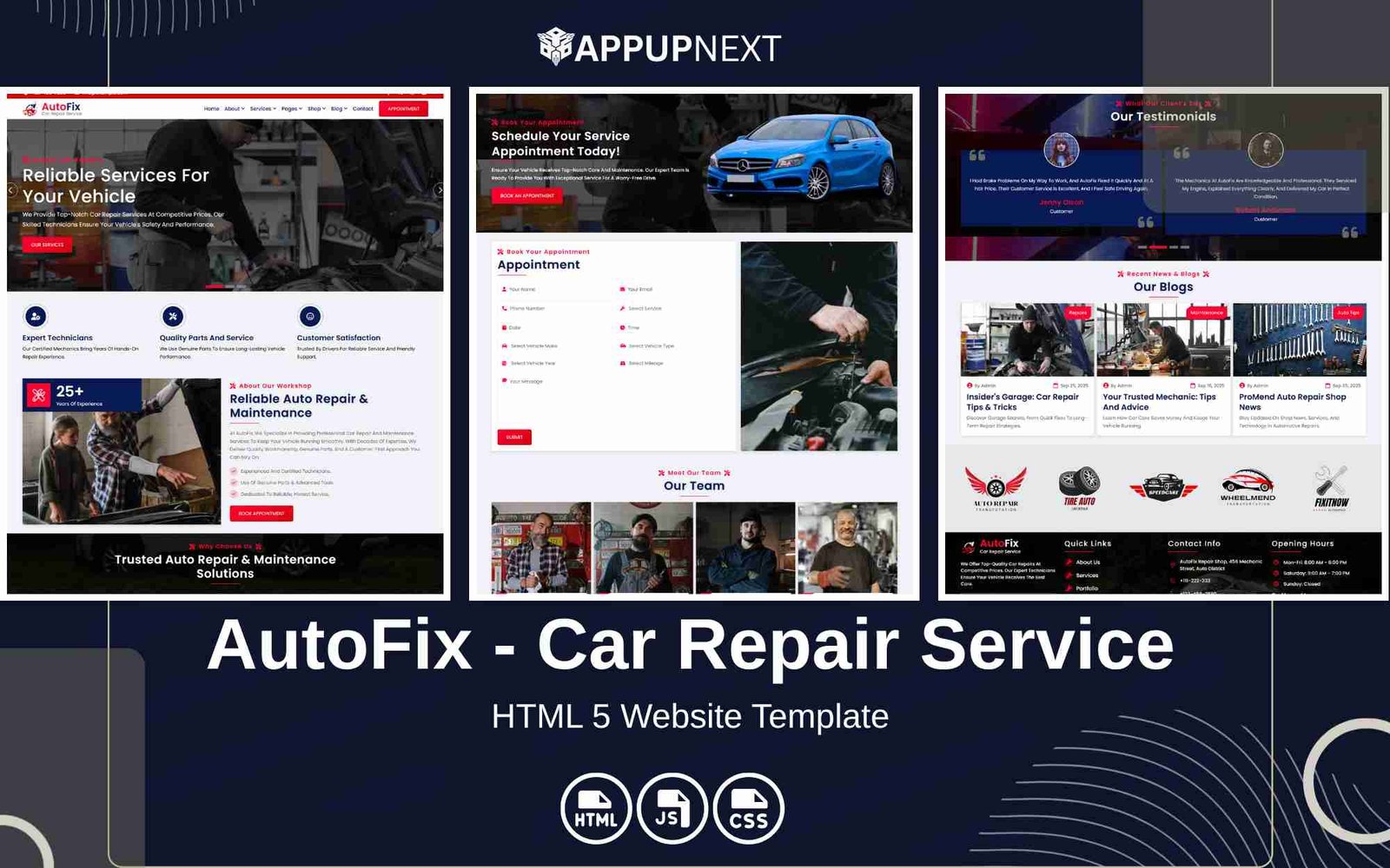 AutoFix - Car Repair Service - HTML 5 Website Template