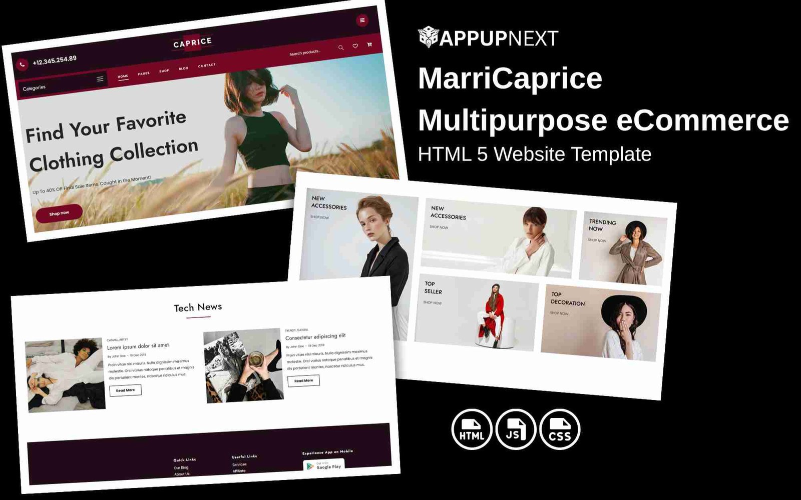 Caprice - Multipurpose eCommerce - HTML 5 Website Template - v2