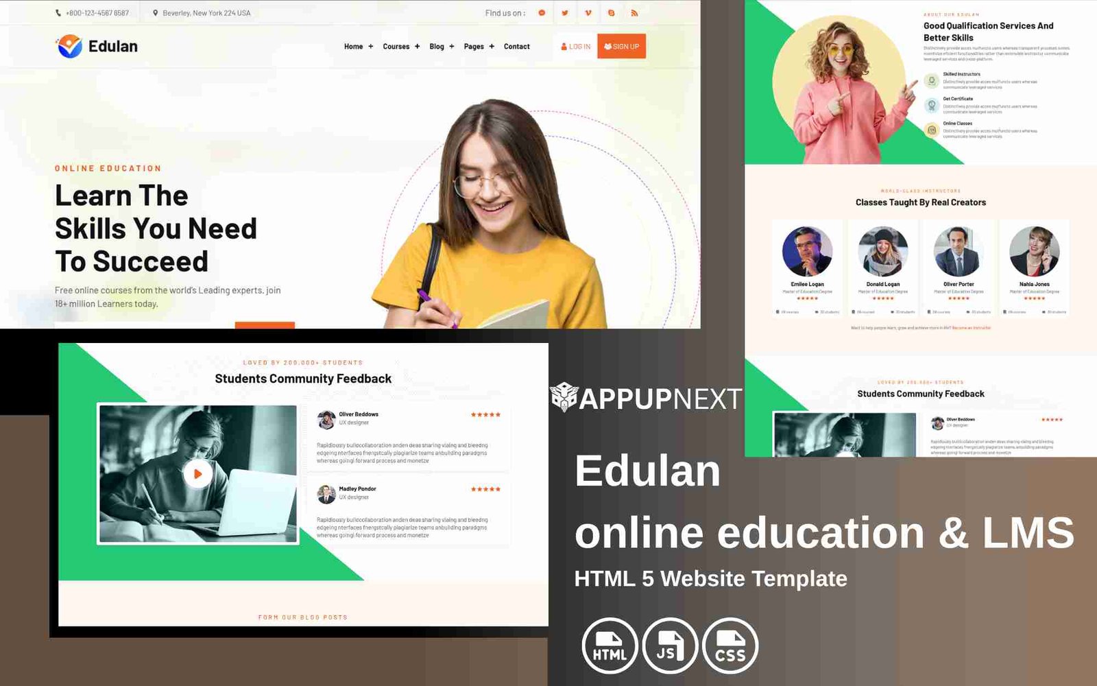 Edulan - online education & LMS -HTML 5 Website Template - v1