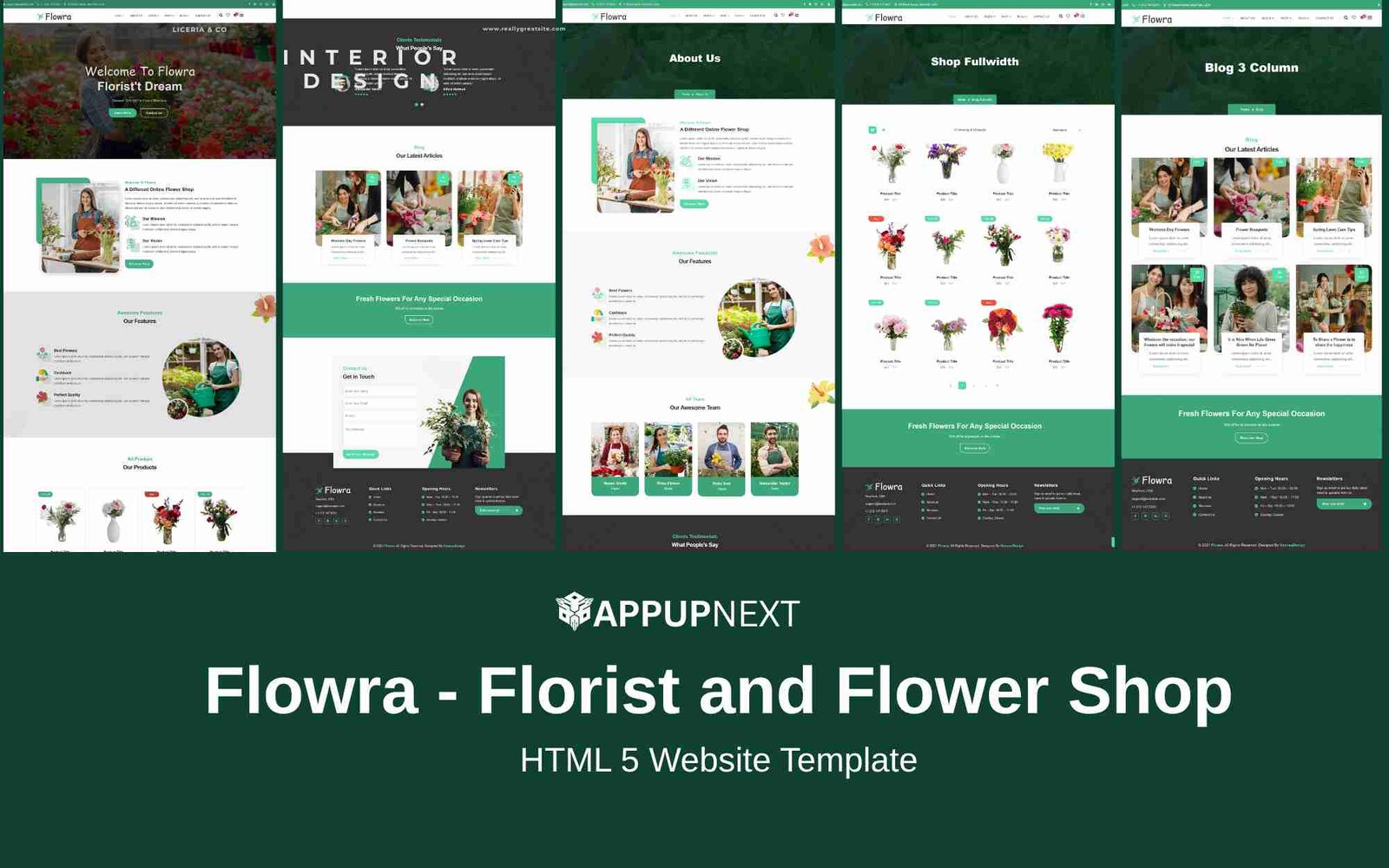 Flowra - Florist and Flower Shop- HTML 5 Website Template - v1