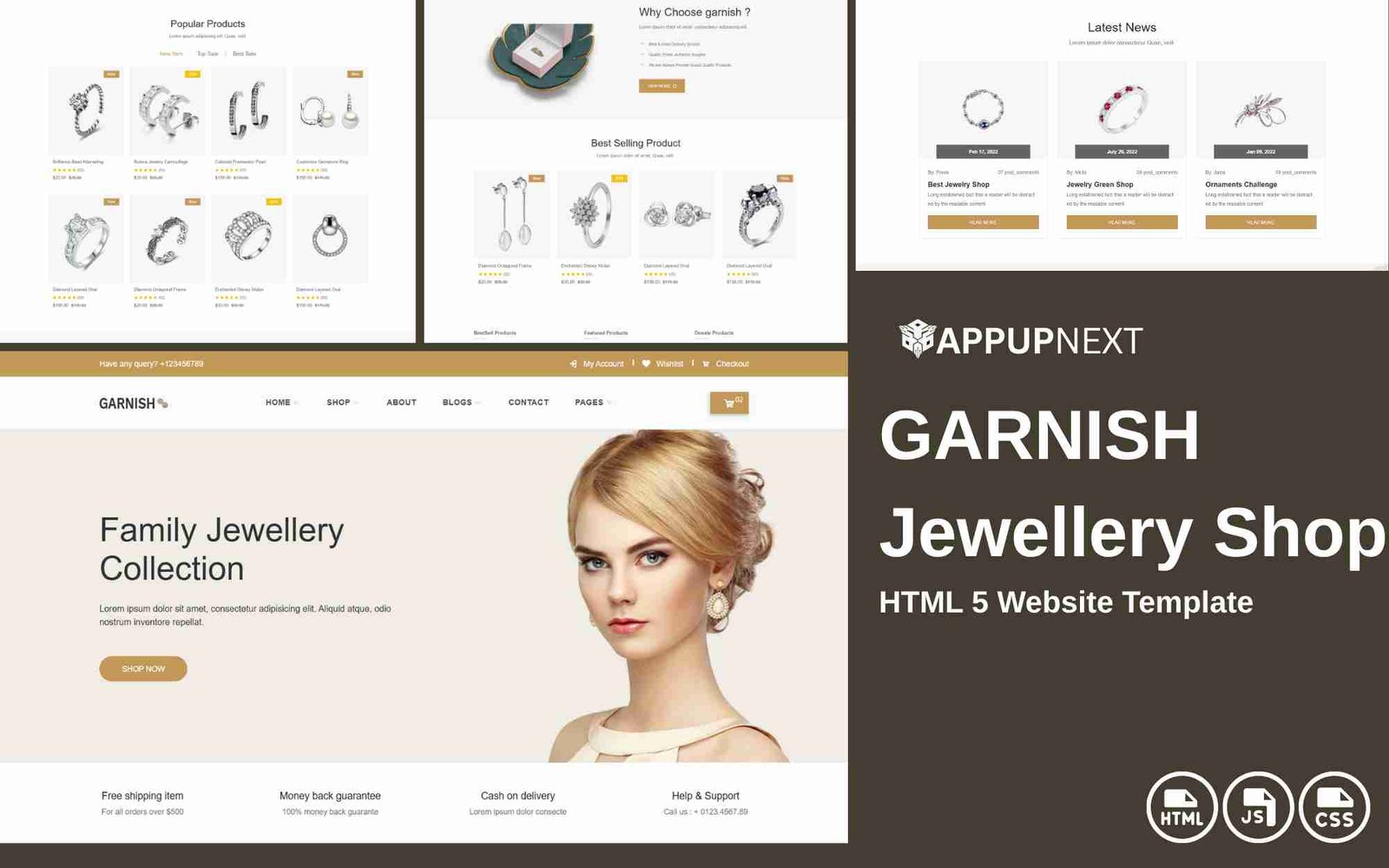 GARNISH  - Jewellery Shop - HTML 5 Website Template - v1