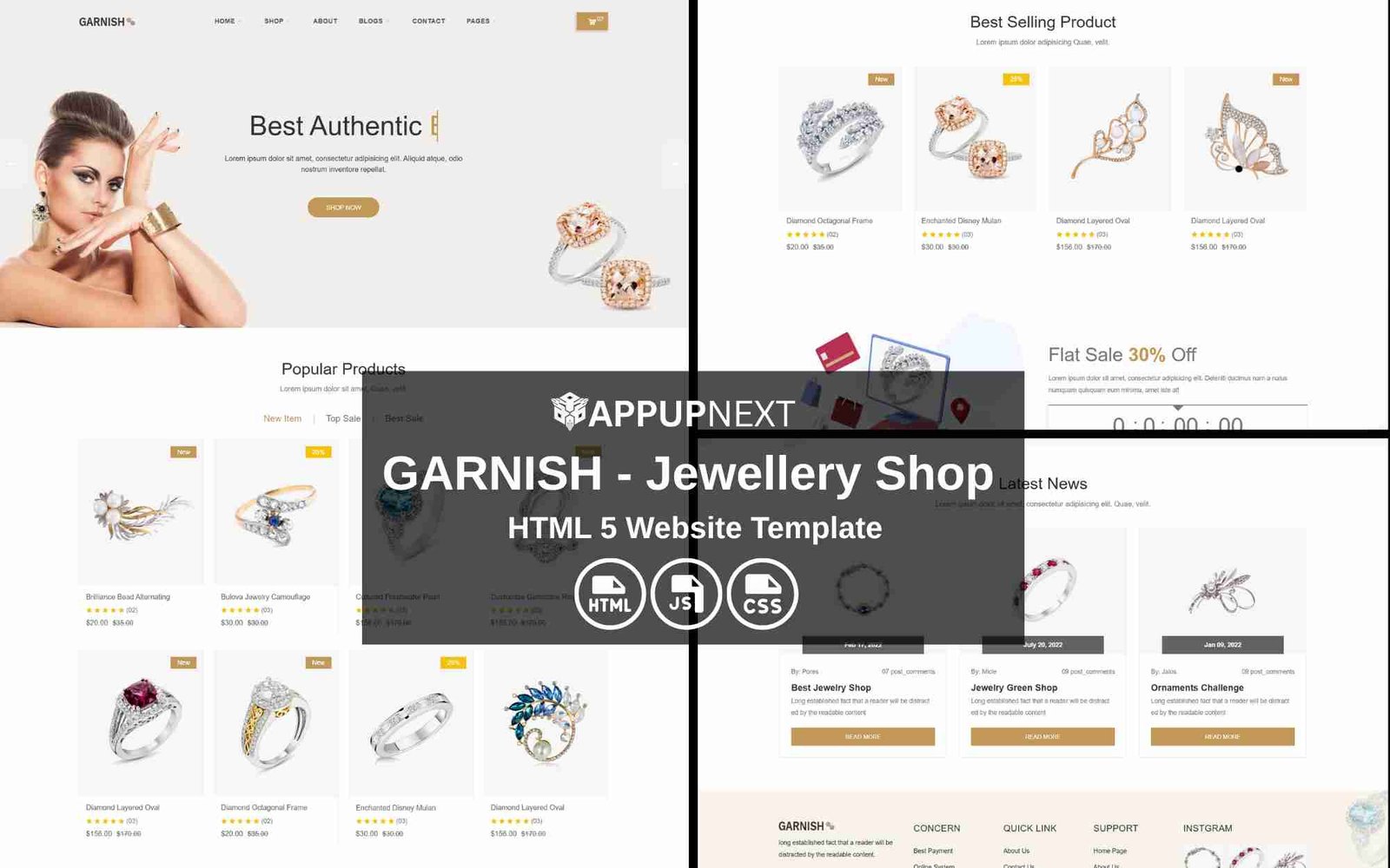 GARNISH  - Jewellery Shop - HTML 5 Website Template - v3