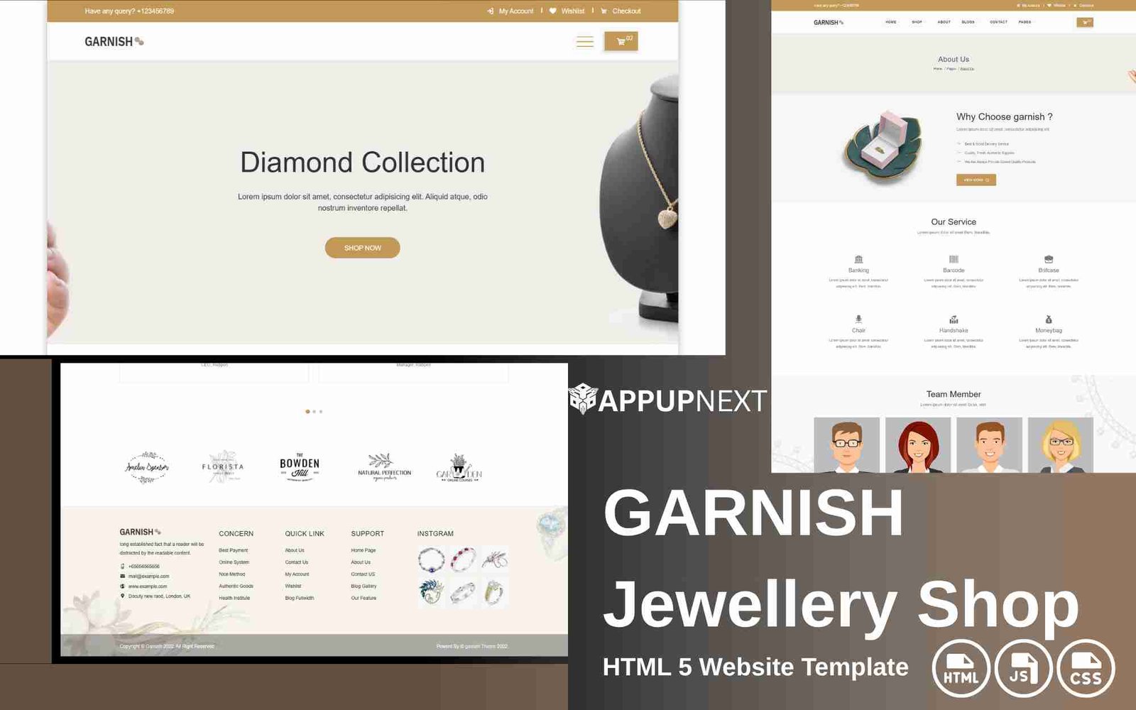 GARNISH  - Jewellery Shop - HTML 5 Website Template - v4