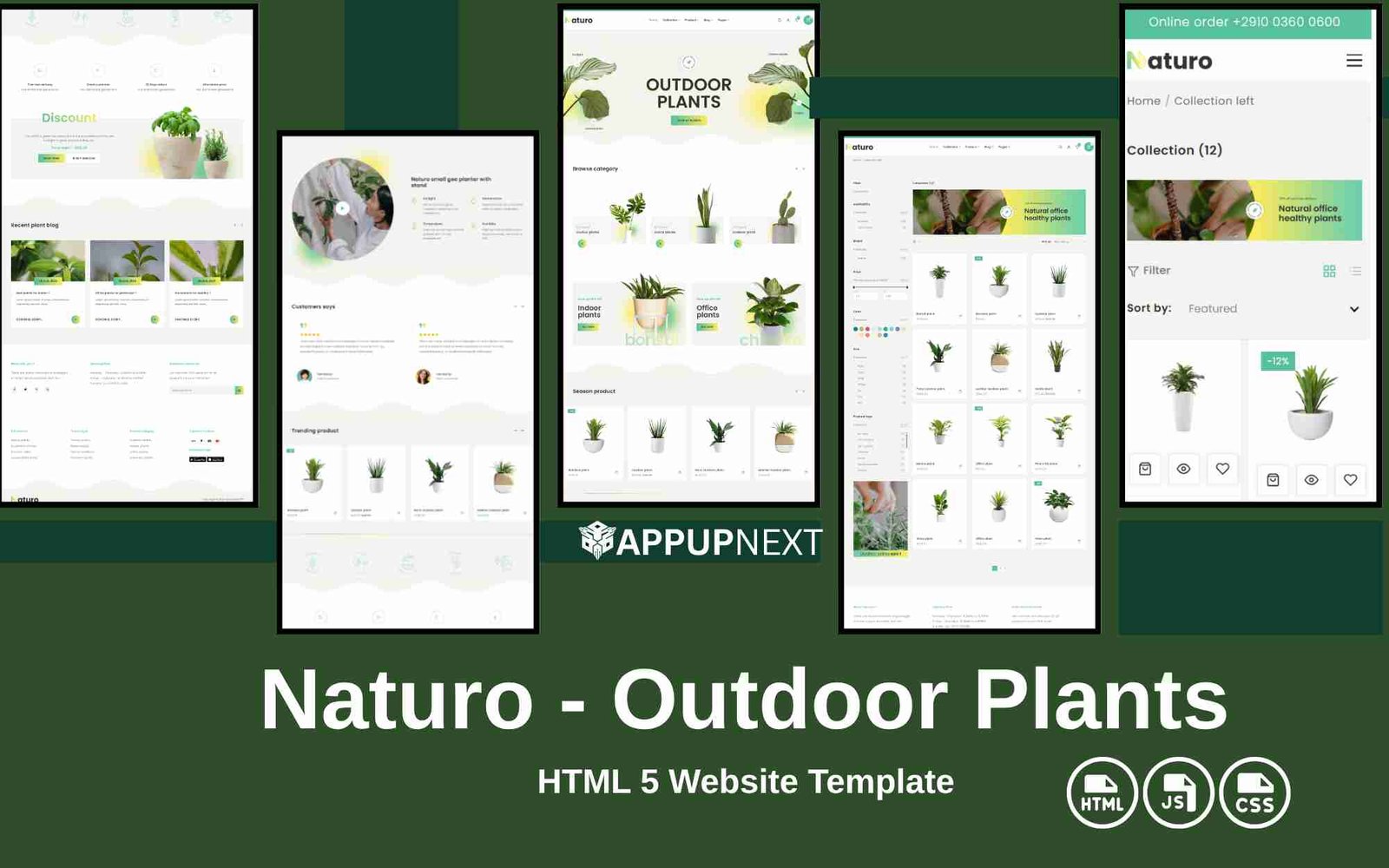Naturo - Outdoor Plants - HTML 5 Website Template