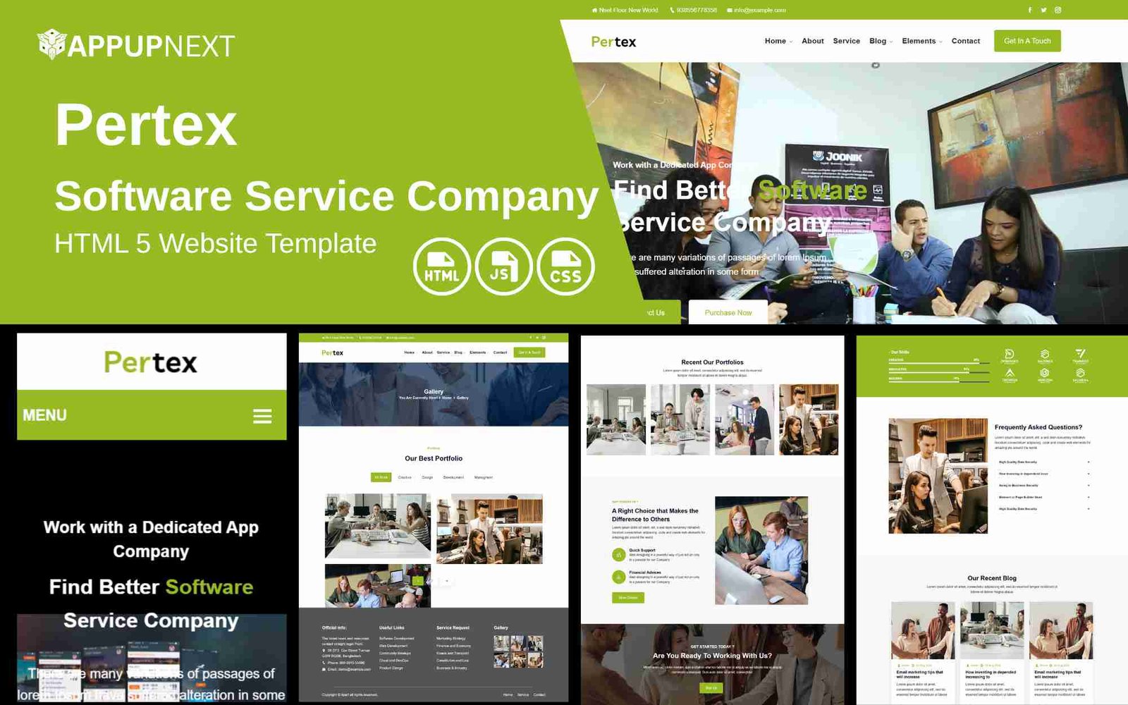 Pertex - Software Service Company - HTML 5 Website Template - v2