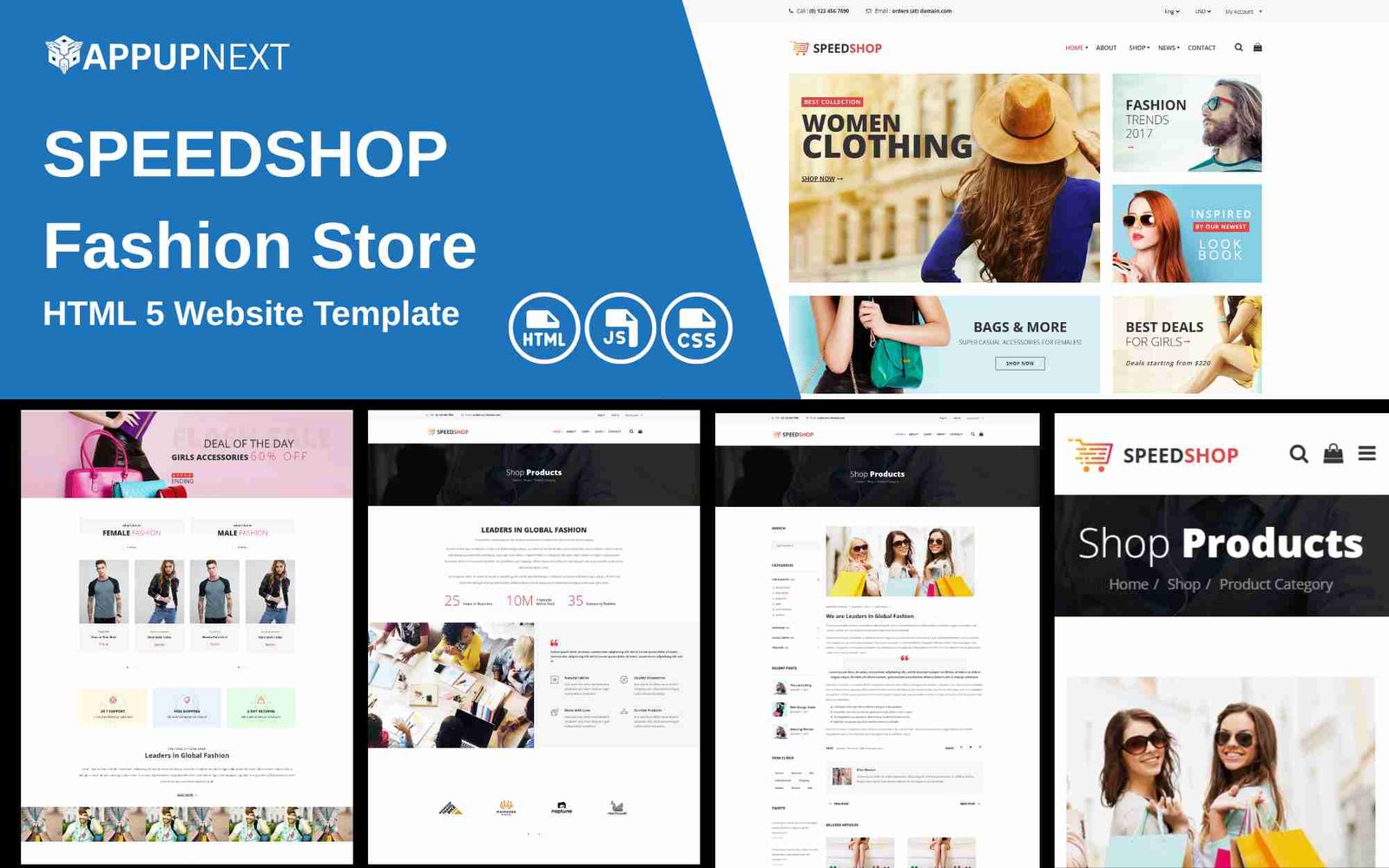 SPEEDSHOP - Fashion Store- HTML 5 Website Template - v2