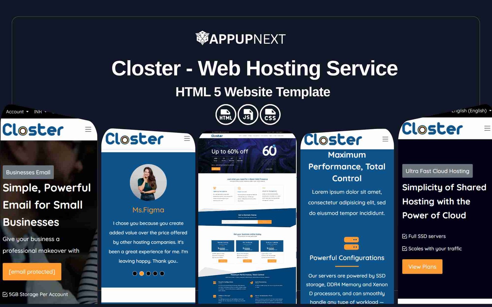 Closter - Web Hosting  Service- HTML 5 Website Template - v4