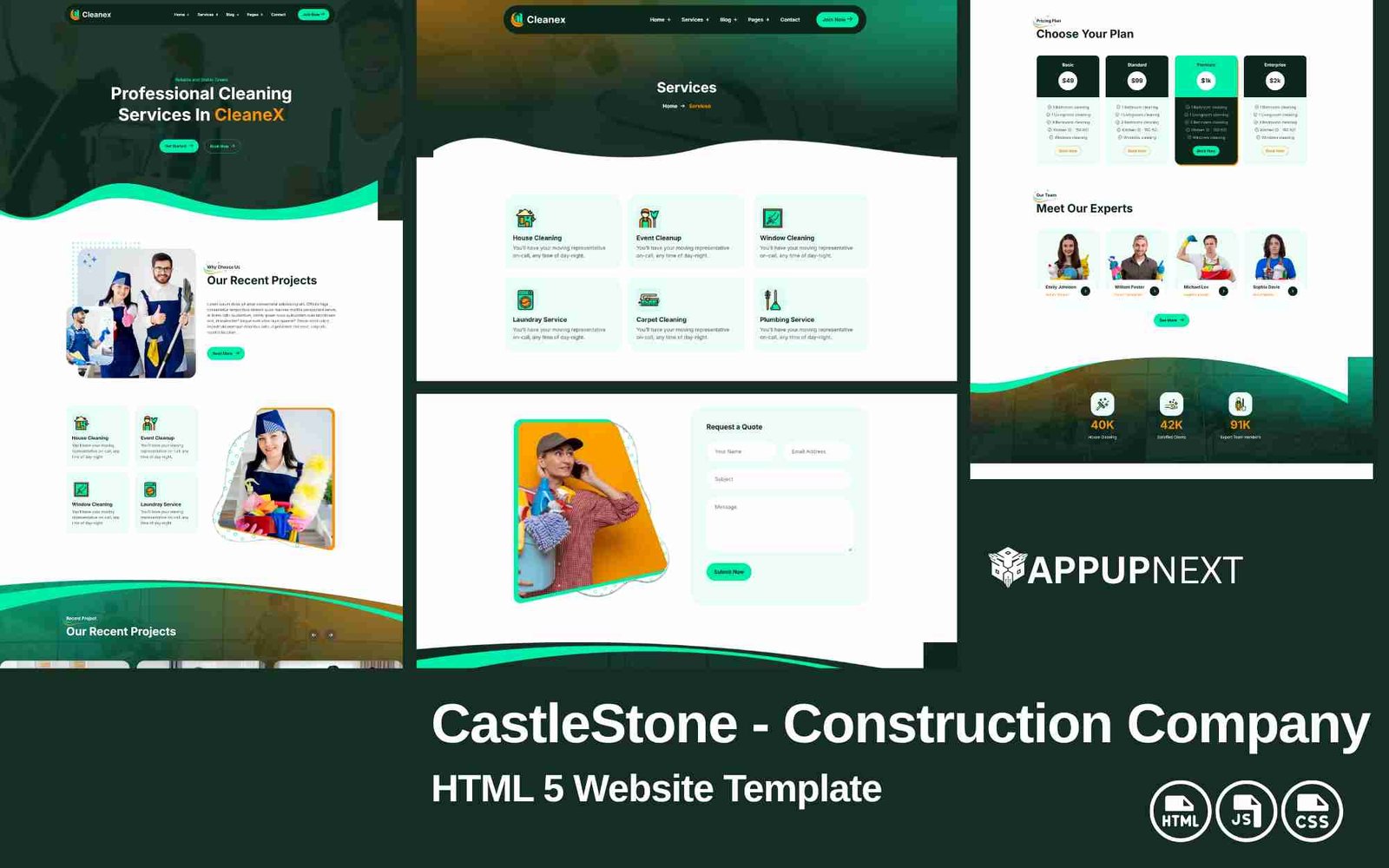 Cleanex - Cleaning Service Business - HTML 5 Website Template - v1