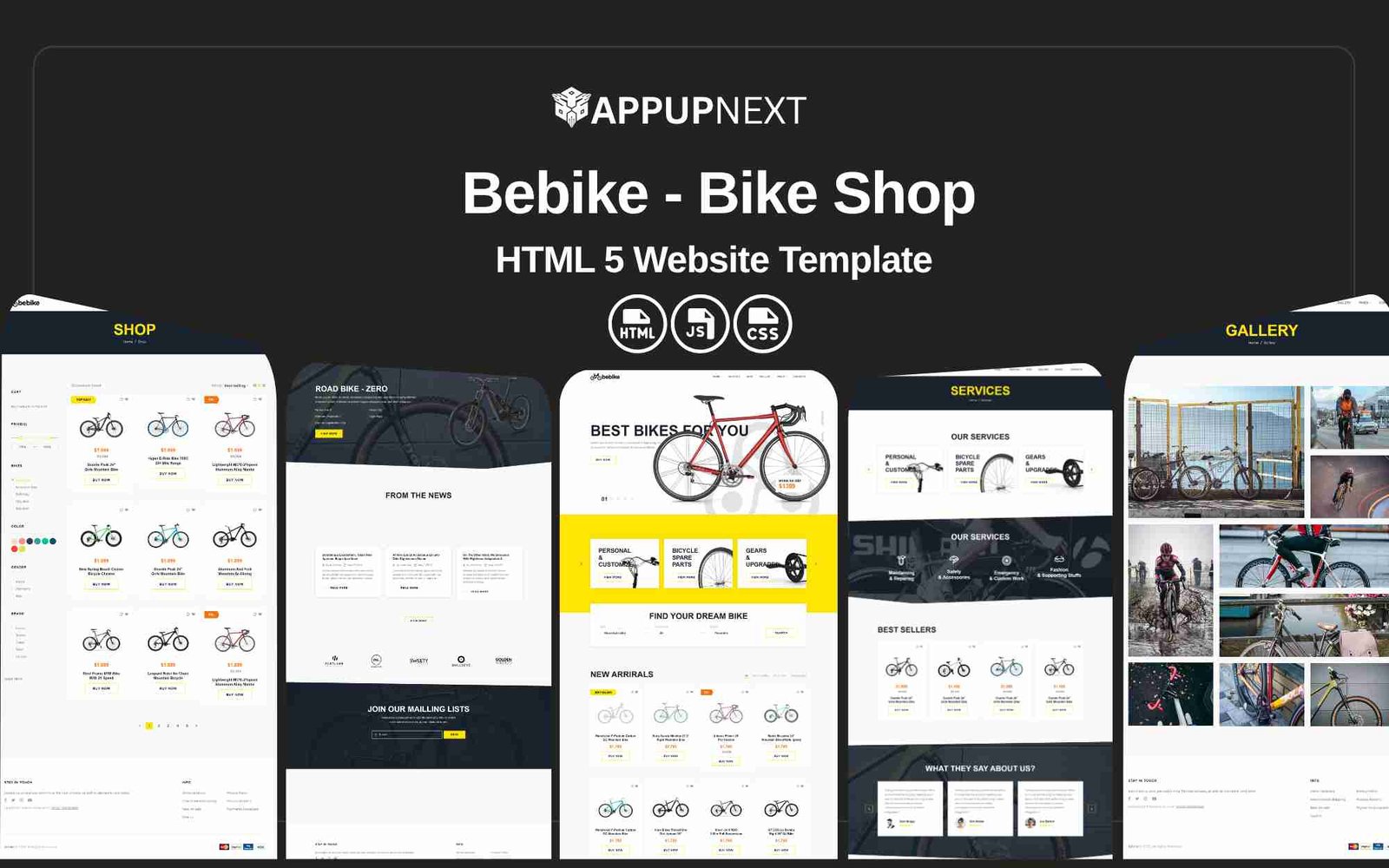 Bebike - Bike Shop - HTML 5 Website Template