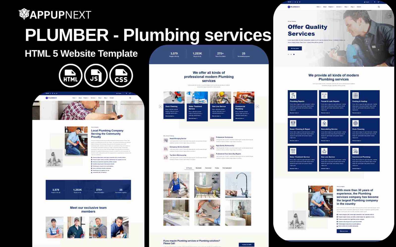 PLUMBER - Plumbing services - HTML 5 Website Template - v1