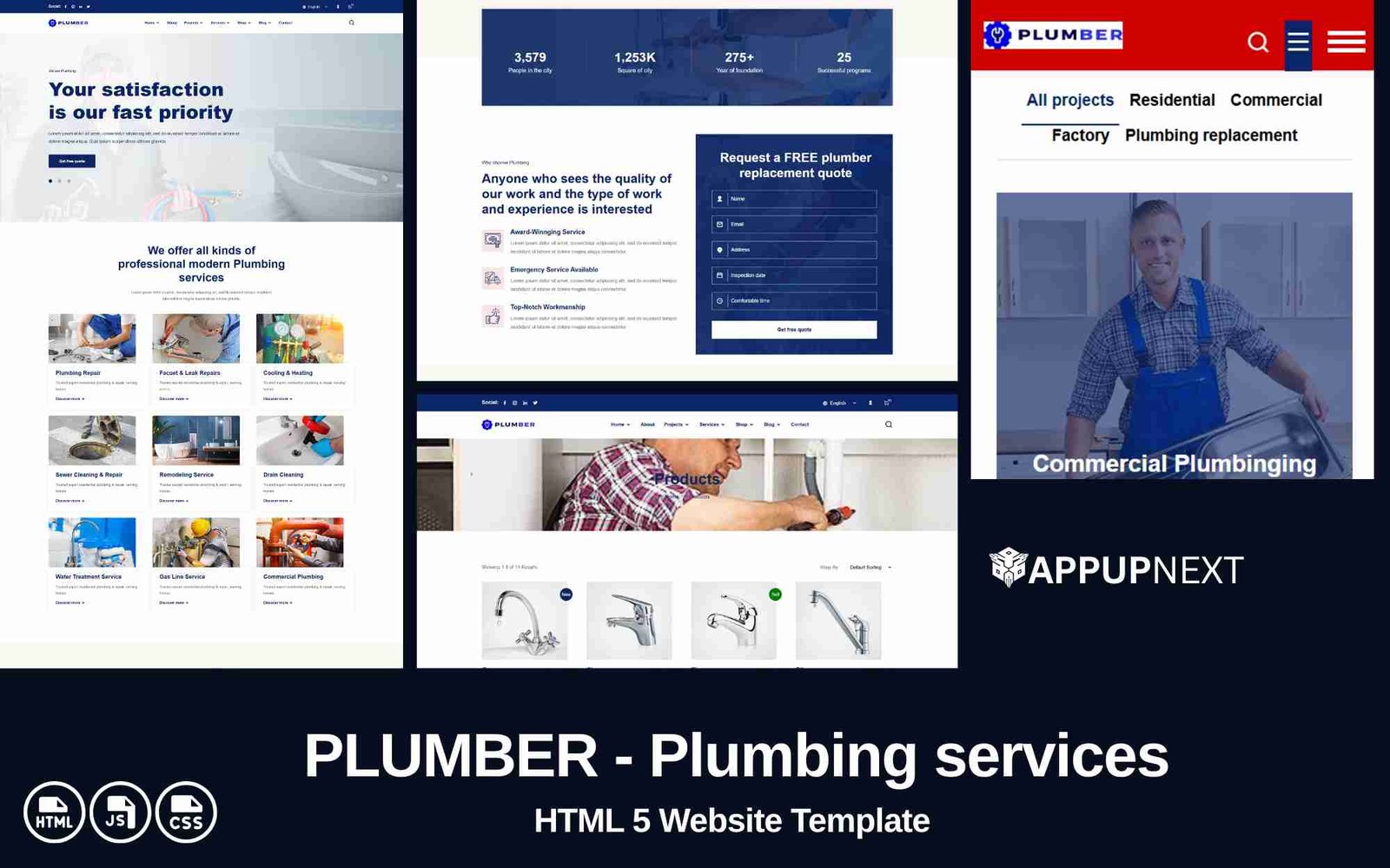 PLUMBER - Plumbing services - HTML 5 Website Template - v2