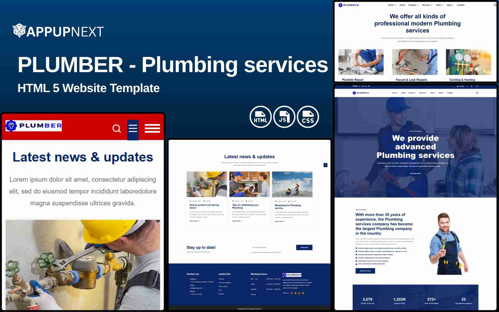 PLUMBER - Plumbing services - HTML 5 Website Template - v3