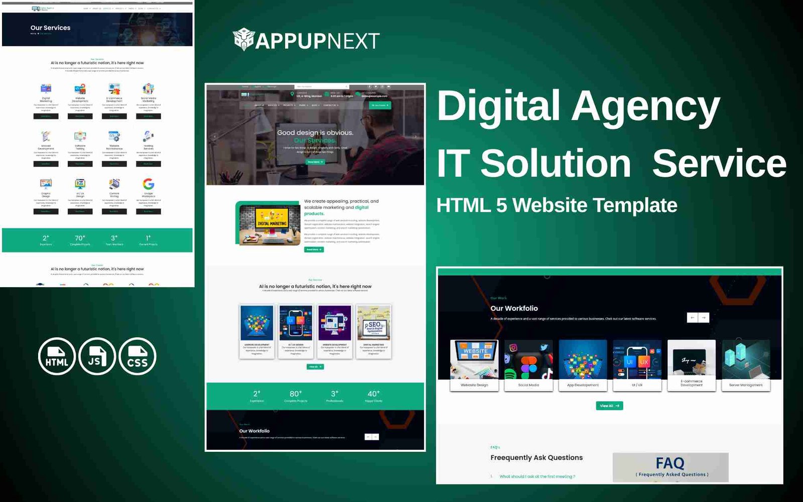 Digital Agency - IT  Solution Service - HTML 5 Website Template - v2