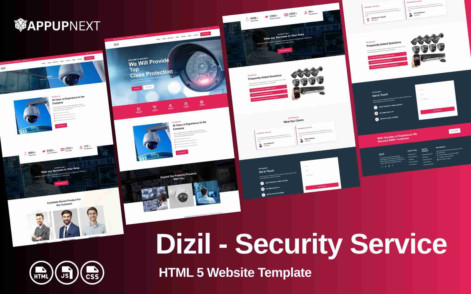 Dizil Security Service - HTML 5 Website Template