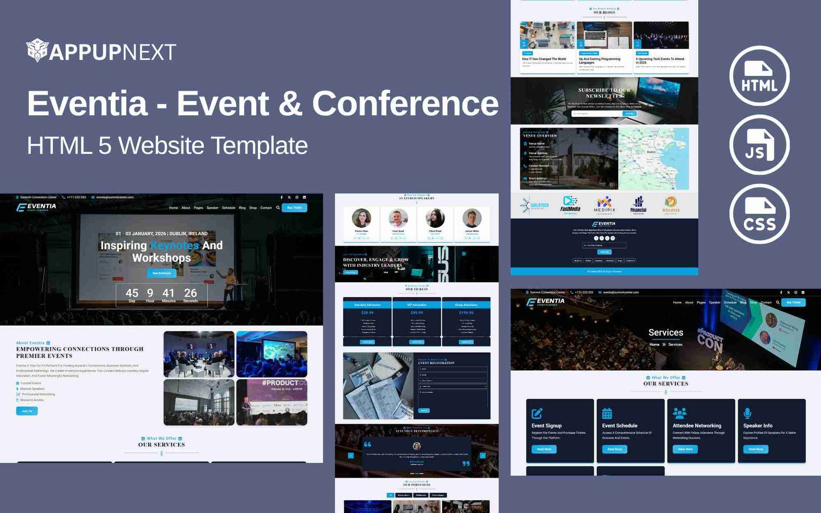 Eventia - Event & Conference - HTML 5 Website Template