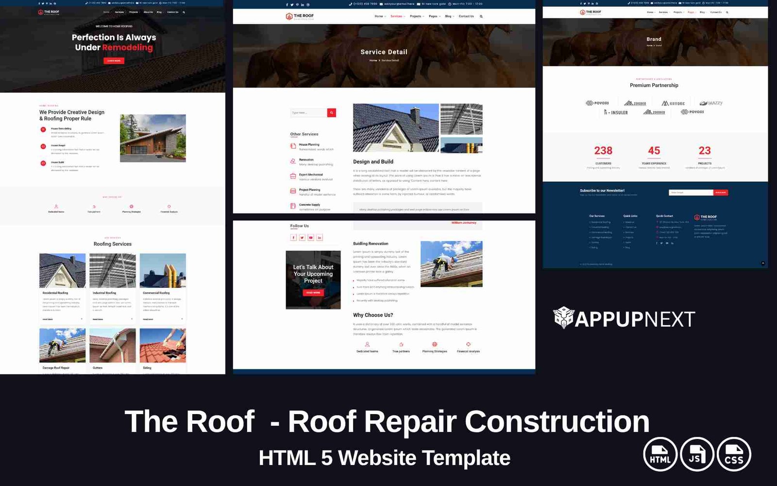 The Roof  - Roof Repair Construction - HTML 5 Website Template - v2